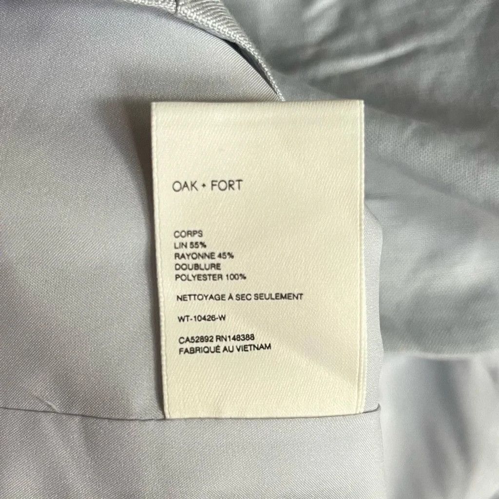 Oak + Fort 🌿 NWT Linen/Lin Blend Puff Sleeve Blouse 🌿 Size L / US 10 / IT 46 - 8 Thumbnail