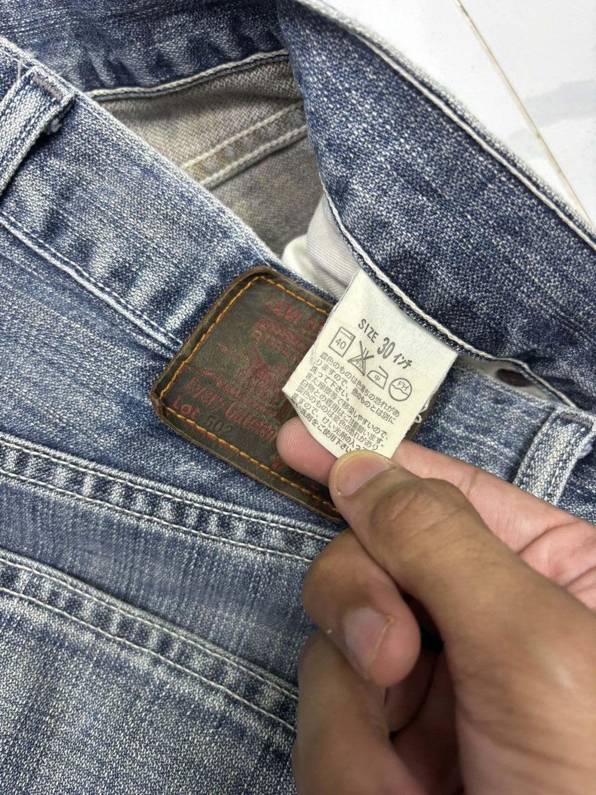 Levi's Vintage Levis 502 Distressed Denim Jeans Size US 28 / EU 44 - 10 Thumbnail