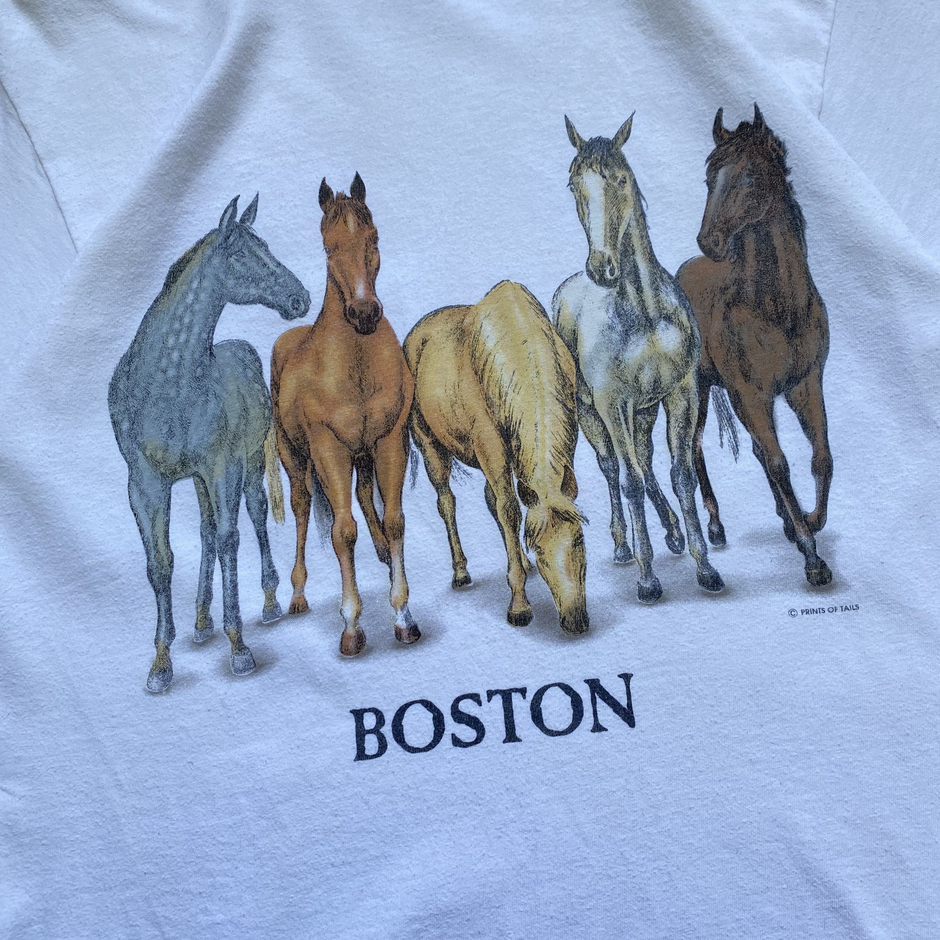 Gildan 🐎Vintage 90s USA Boston Horse Animal tee Y2K Bob Harrison Size US M / EU 48-50 / 2 - 5 Thumbnail