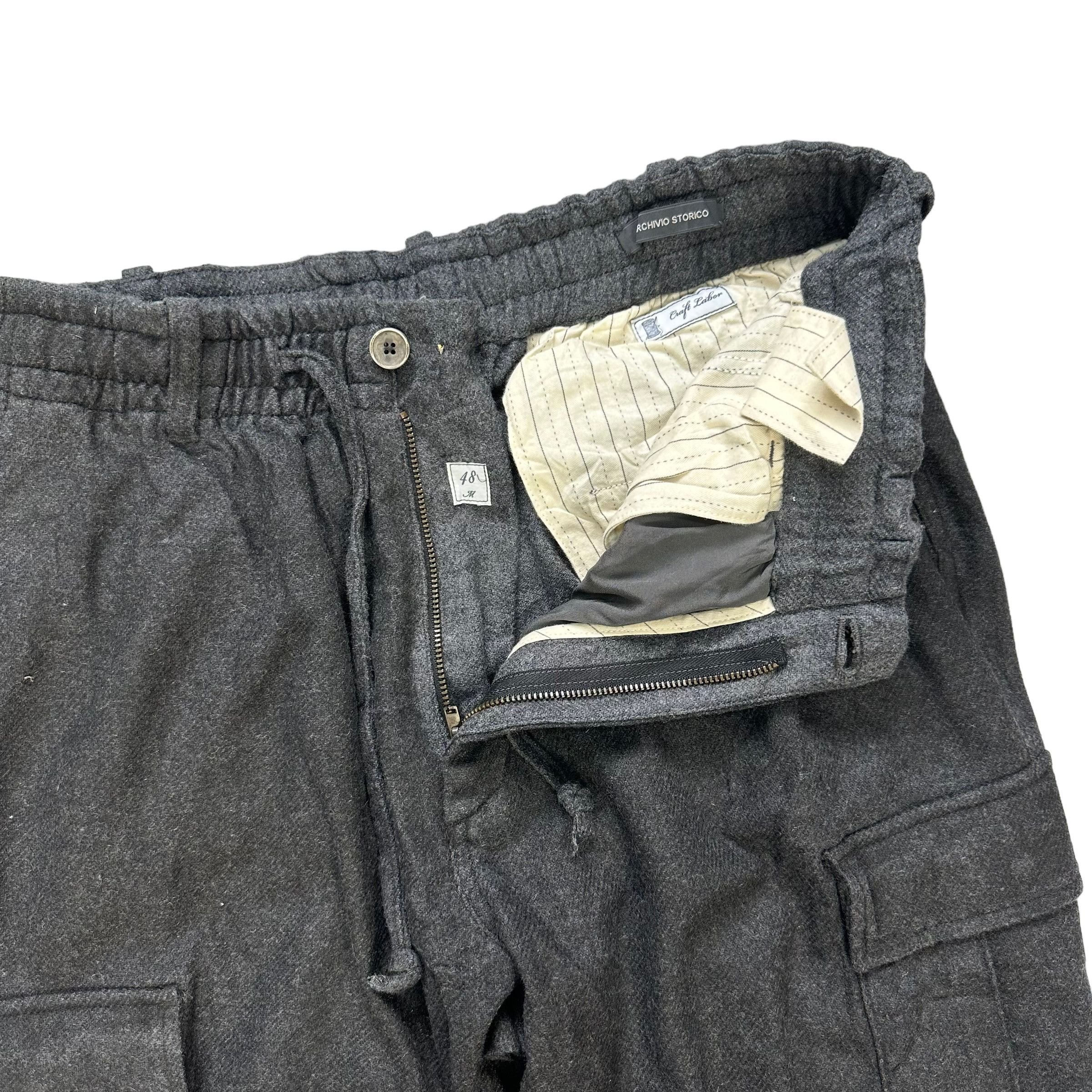 Mason's MASON'S ARCHIVO STORICO WOOL CARGO SWEATPANT #7902-189 Size US 36 / EU 52 - 3 Thumbnail