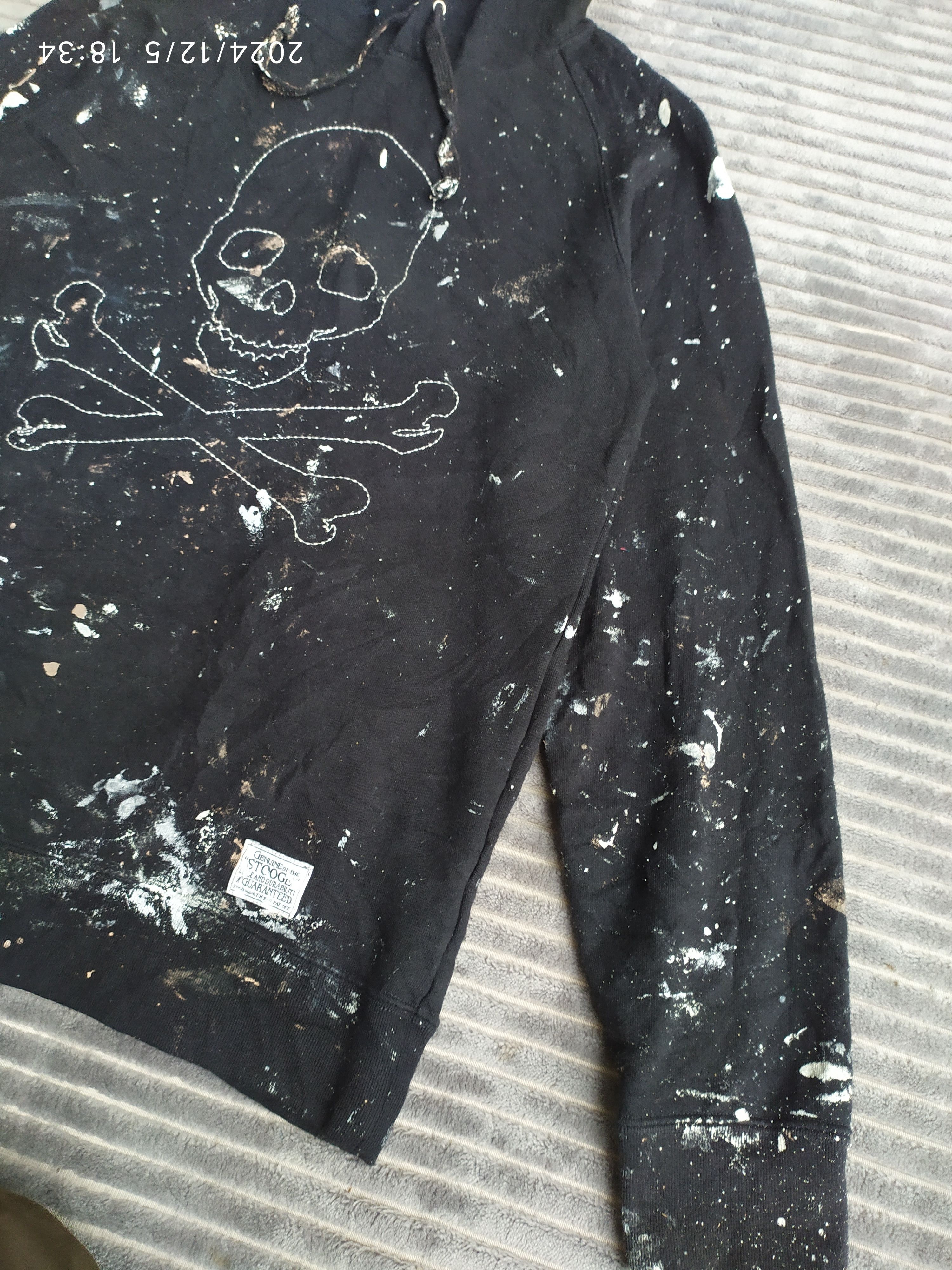 Japanese Brand Japanese Stooge&co Skull painted up zip up hoodie distressed Size US M / EU 48-50 / 2 - 8 Thumbnail