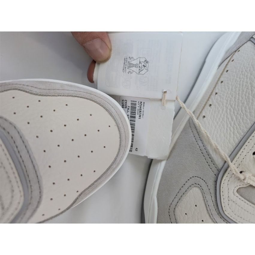 Brunello Cucinelli o1rshd1 Leather Low-Top Sneakers in White / Grey / Cream Size US 9 / EU 42 - 21 Thumbnail