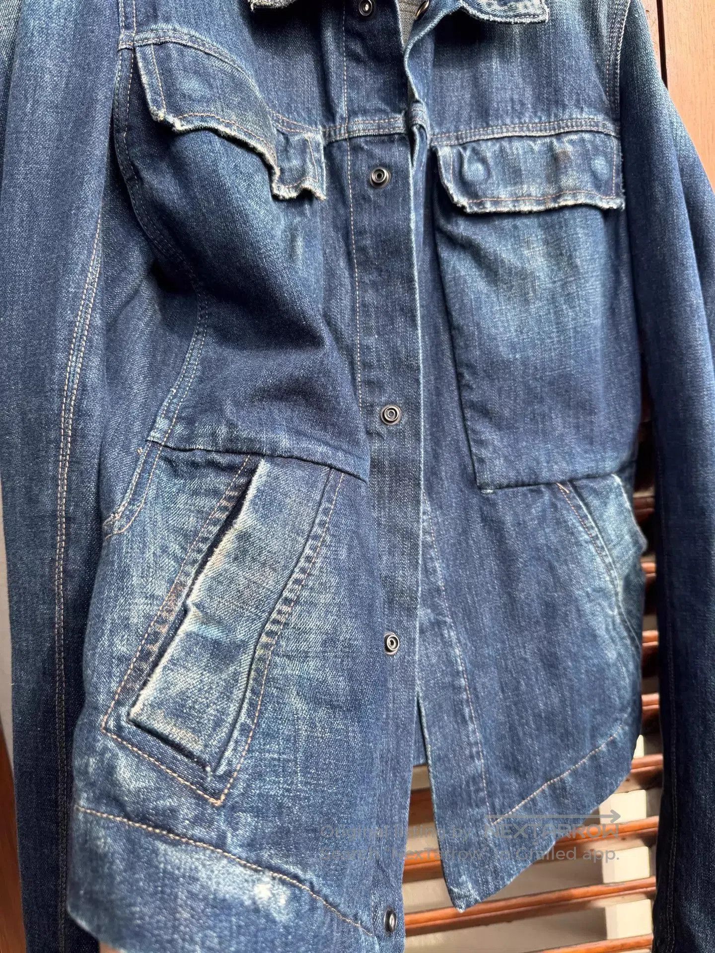 Rick Owens Blue Denim Jacket with Chest Pockets . Size US M / EU 48-50 / 2 - 3 Thumbnail