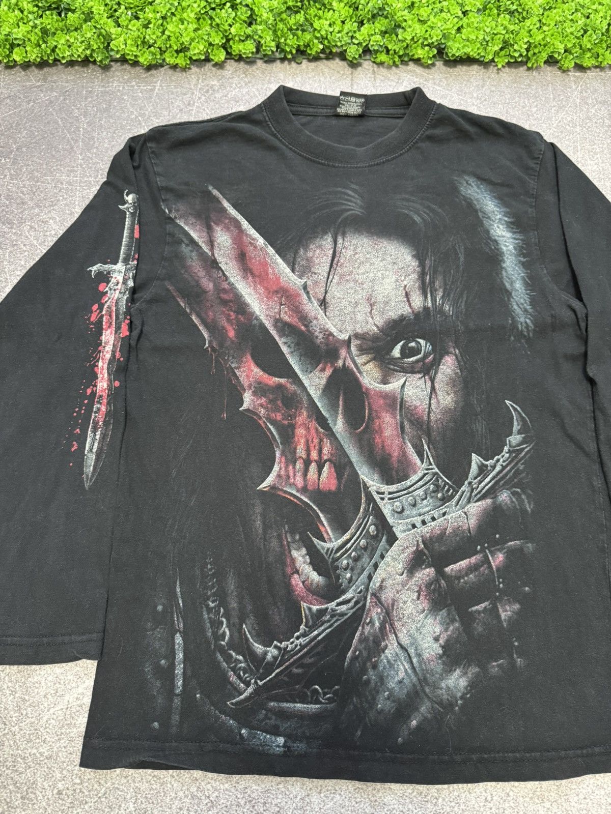 Vintage Vintage 90s Skull Longsleeve Spiral Y2K Affliction Style Size US M / EU 48-50 / 2 - 9 Thumbnail