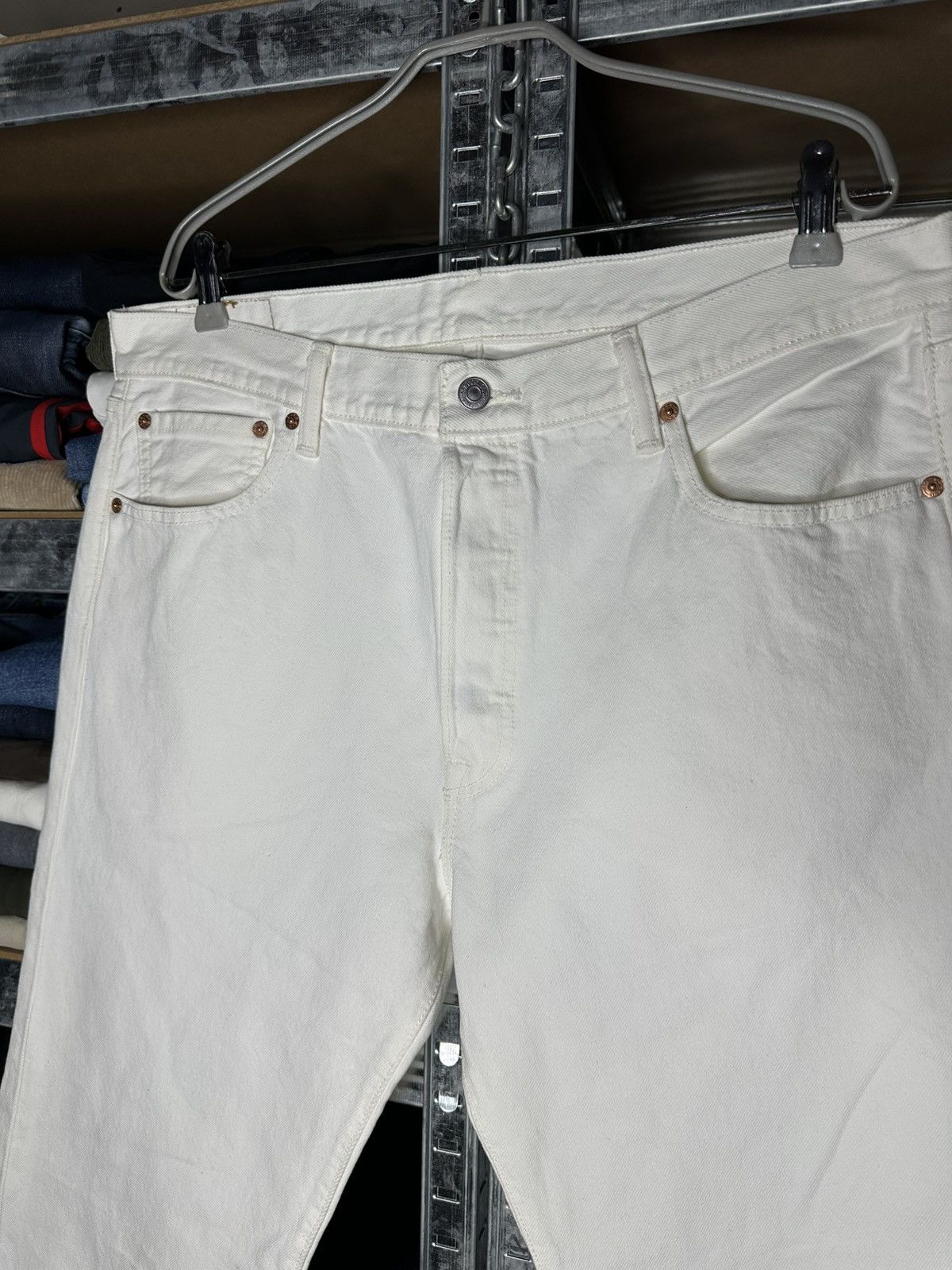 Levi's Levi’s 501 White Jeans W36 L34 Straight Denim Pants Size US 36 / EU 52 - 14 Thumbnail