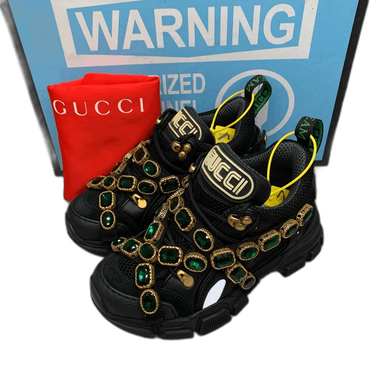 Gucci Gucci Black Gemstone Hiking Shoes Size 34 Size US 4 / IT 34 - 1 Thumbnail