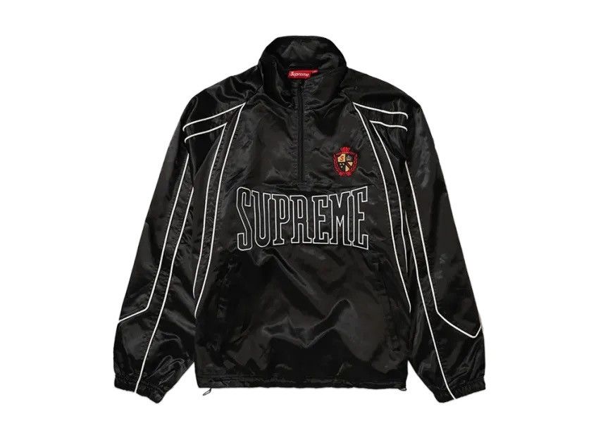 Streetwear × Supreme Supreme Piping Warm Up Pullover FW19 Navy