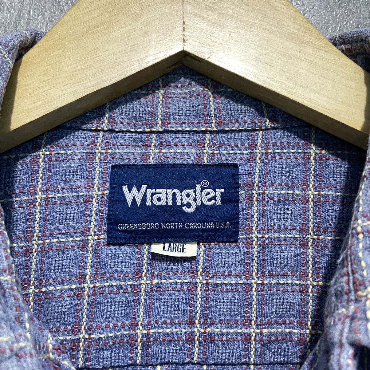 Flannel × Japanese Brand × Wrangler Vintage Wrangler Double Pocket Flannel Size US L / EU 52-54 / 3 - 4 Thumbnail