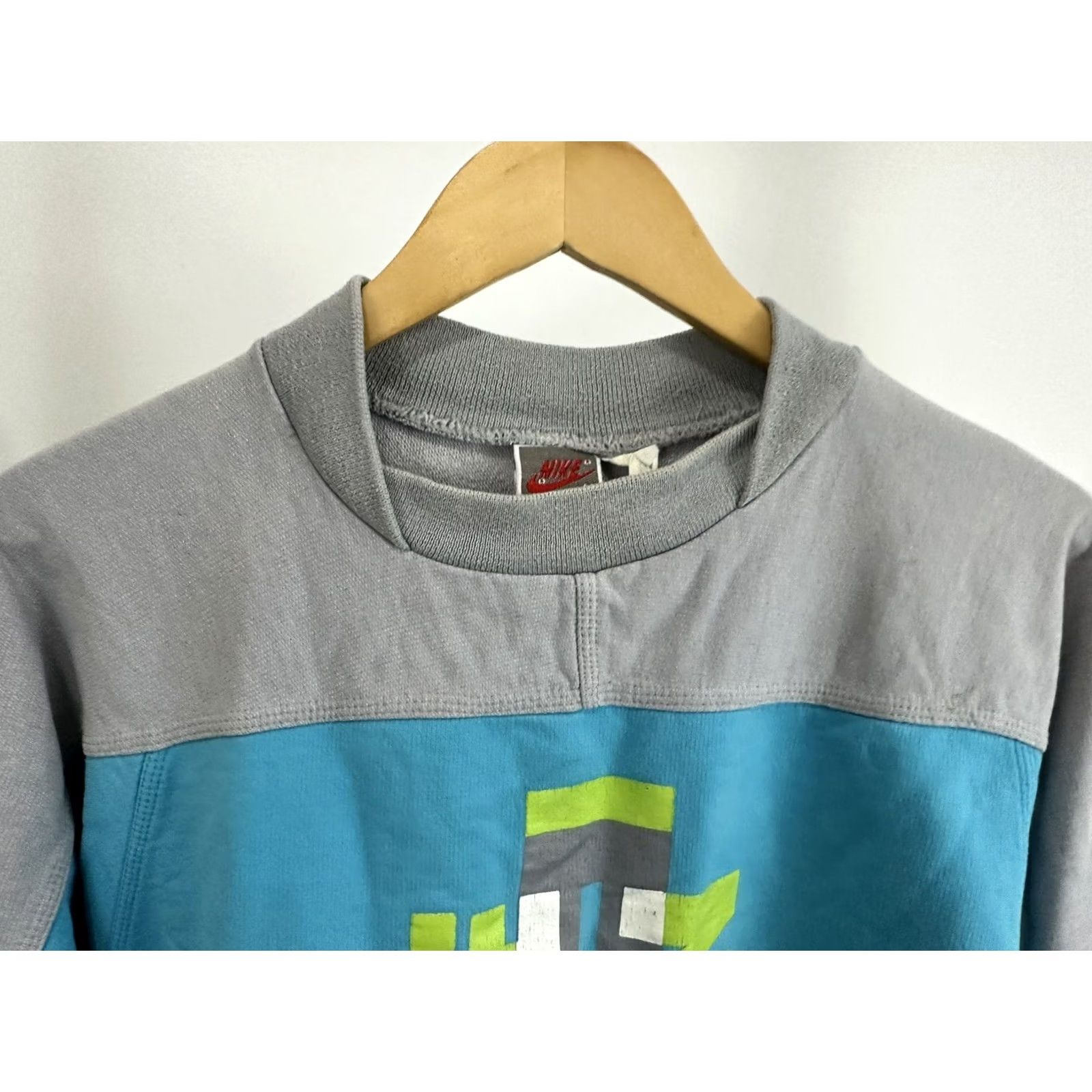 Nike VTG 80s Nike Spellout Color Block Pullover Bold Sweatshirt M Multicolor Mens Size US M / EU 48-50 / 2 - 5 Thumbnail