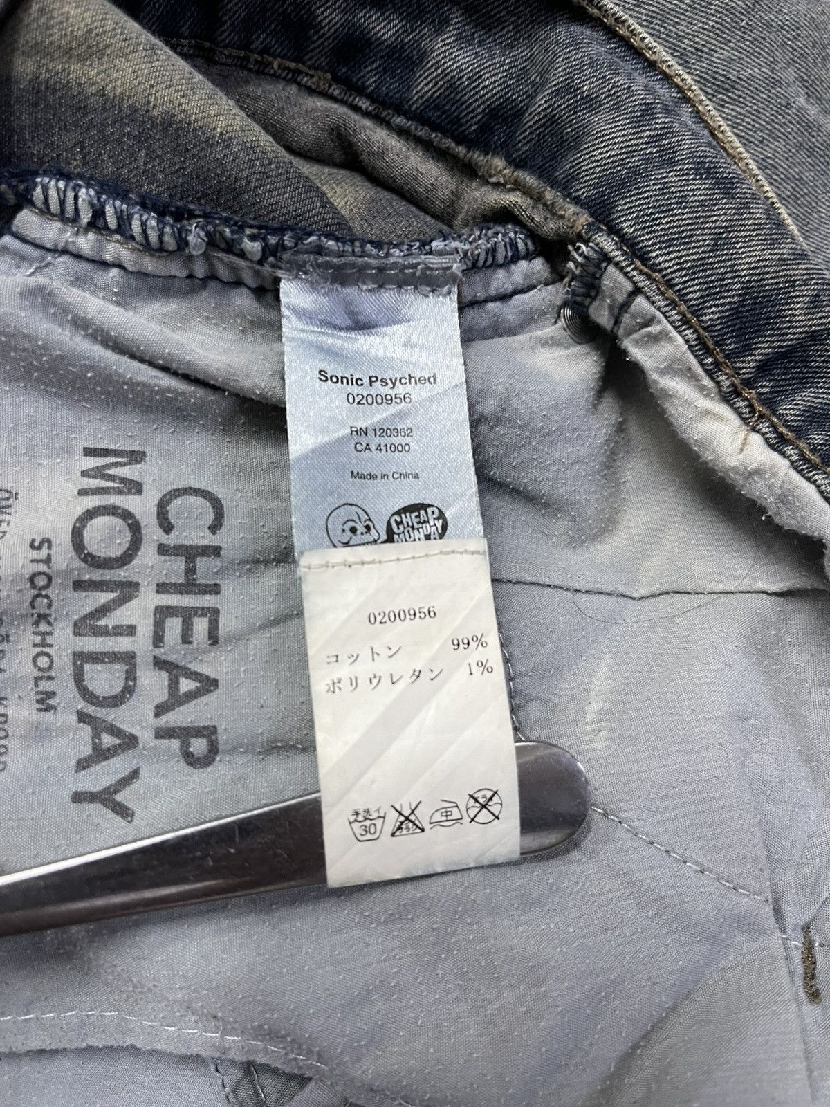 Cheap Monday × Japanese Brand Cheap Monday Japan Painted Skinnny Jeans Size US 37 - 19 Thumbnail