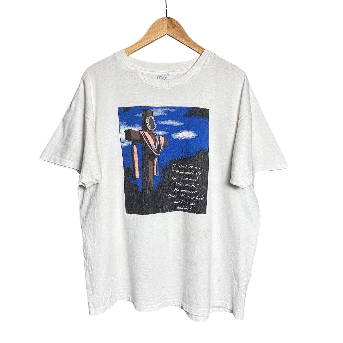 Vintage Vintage 90s Jesus T-Shirt Size US XL / EU 56 / 4 - 1 Thumbnail