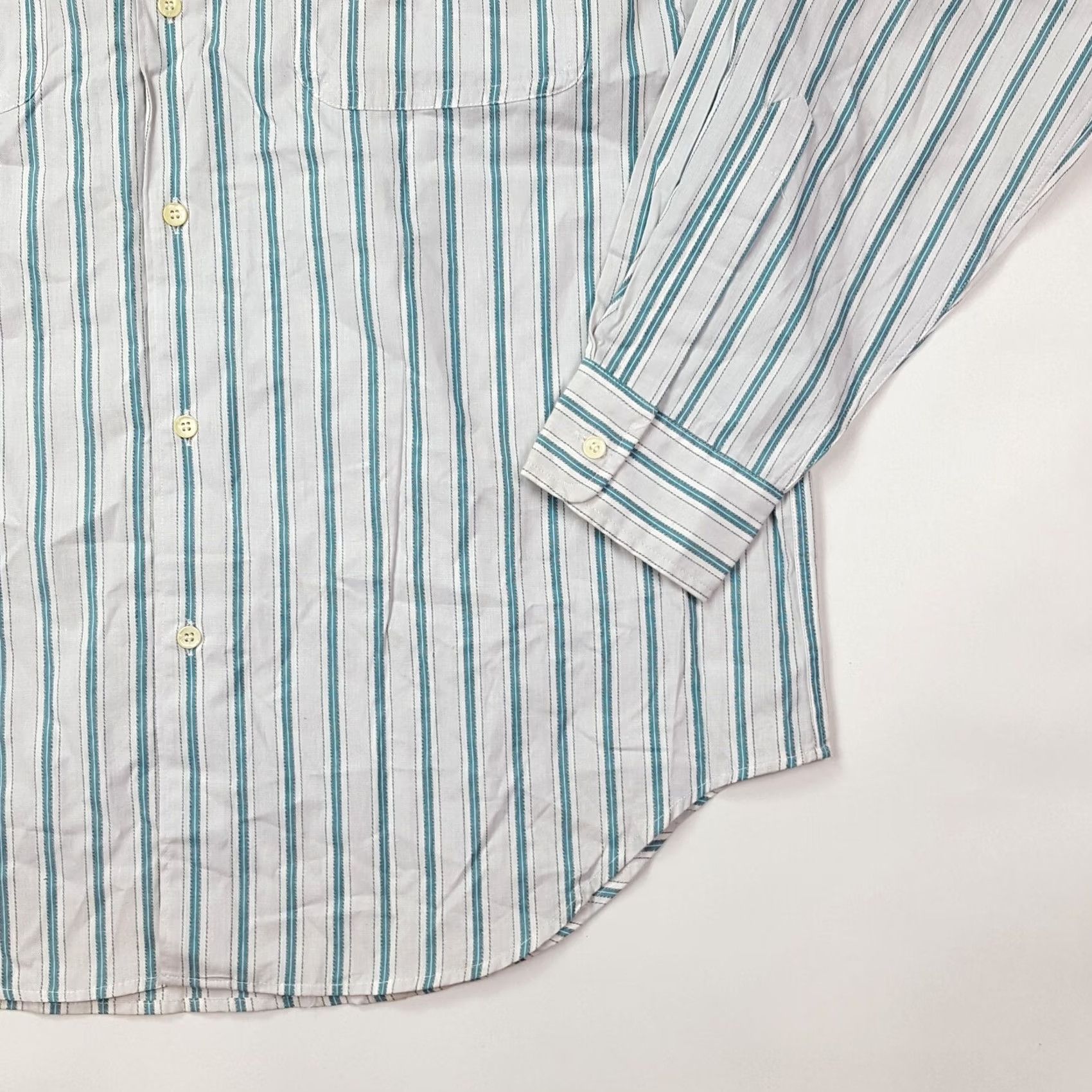 Arrow VINTAGE Arrow Button-Up Striped Shirt Long Sleeve Collared Blue M Mens 90s Retro Casual Workwear Size US M / EU 48-50 / 2 - 3 Thumbnail
