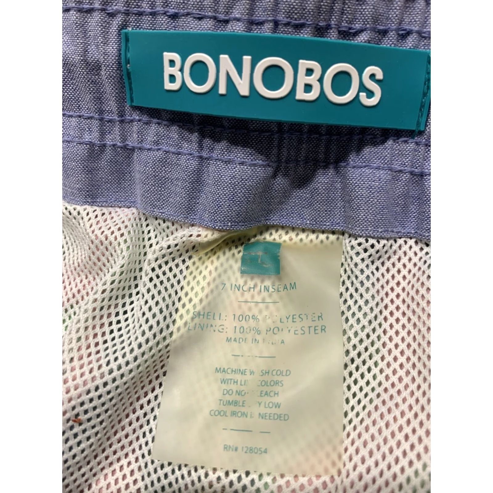 Bonobos Bonobos Colorful Mens Large 7 Inch Inseam Swim Trunks Polyester Size US 33 - 2 Thumbnail