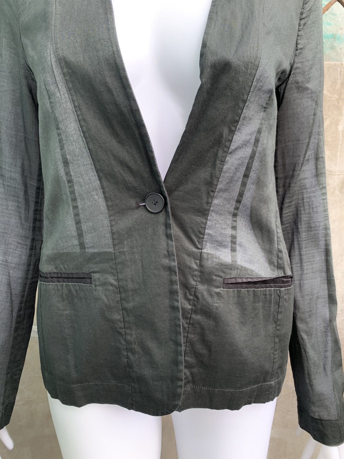 MM6 SS14 Collarless Single Button Blazer