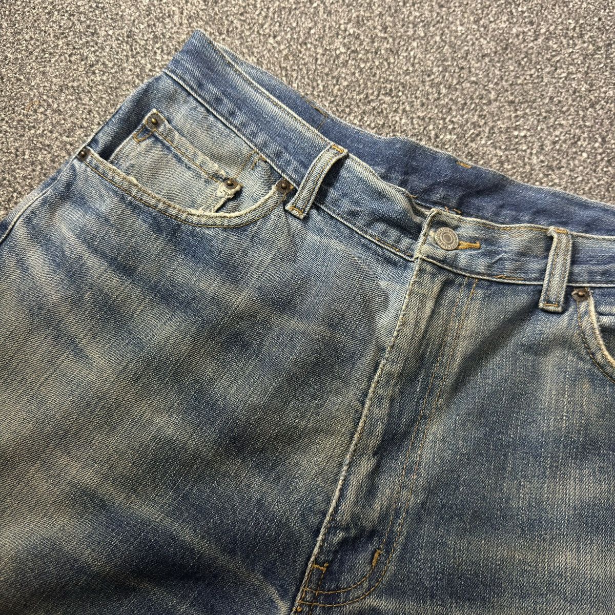 Warehouse Vintage 90s Japanese Denim Warehouse Dirty Destroyed Denim Size US 34 / EU 50 - 13 Thumbnail