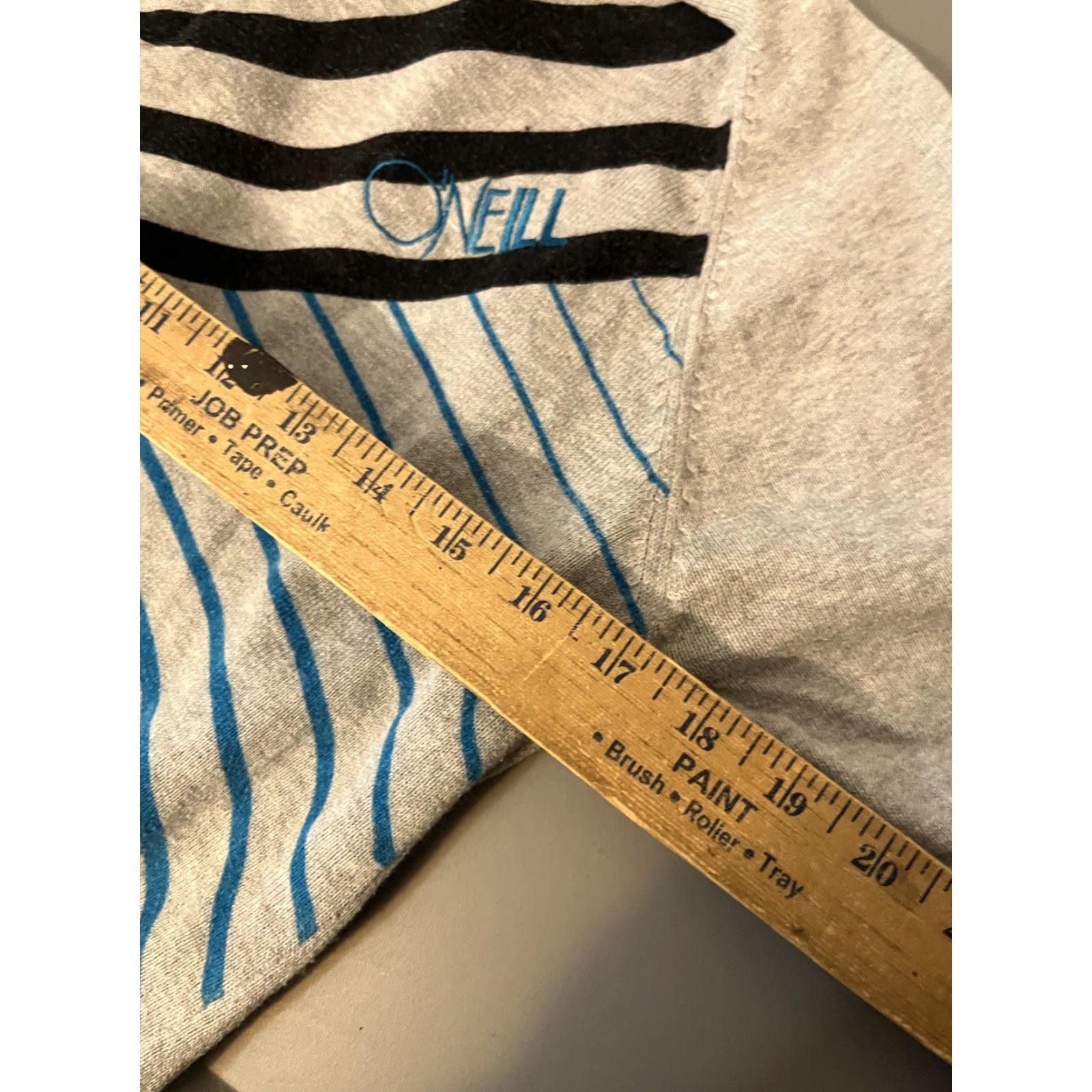 O'Neill VINTAGE O'Neill Sweater Mens Small Knit V-Neck Striped Gray Cable-Knit Pullover Long Sleeve Retro Size US M / EU 48-50 / 2 - 5 Thumbnail