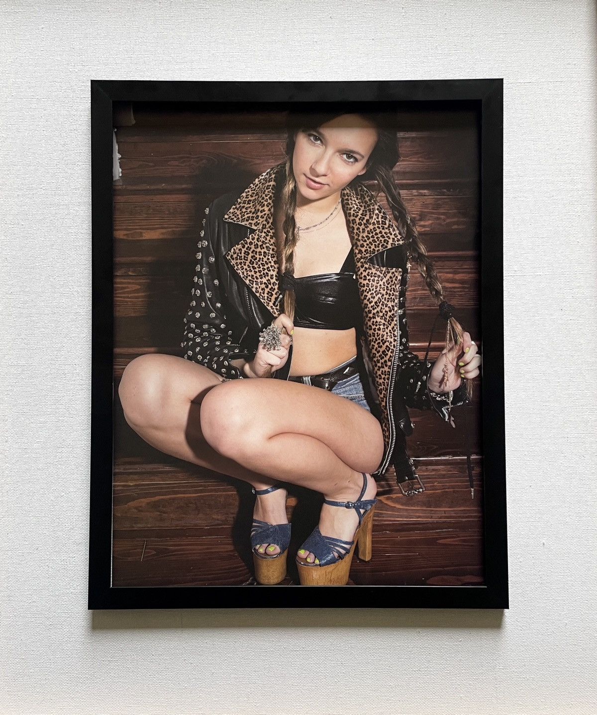 Chrome Hearts × Designer × Vintage Chrome Hearts girl 8x11 Magazine cutout Framed poster Size ONE SIZE - 1 Thumbnail