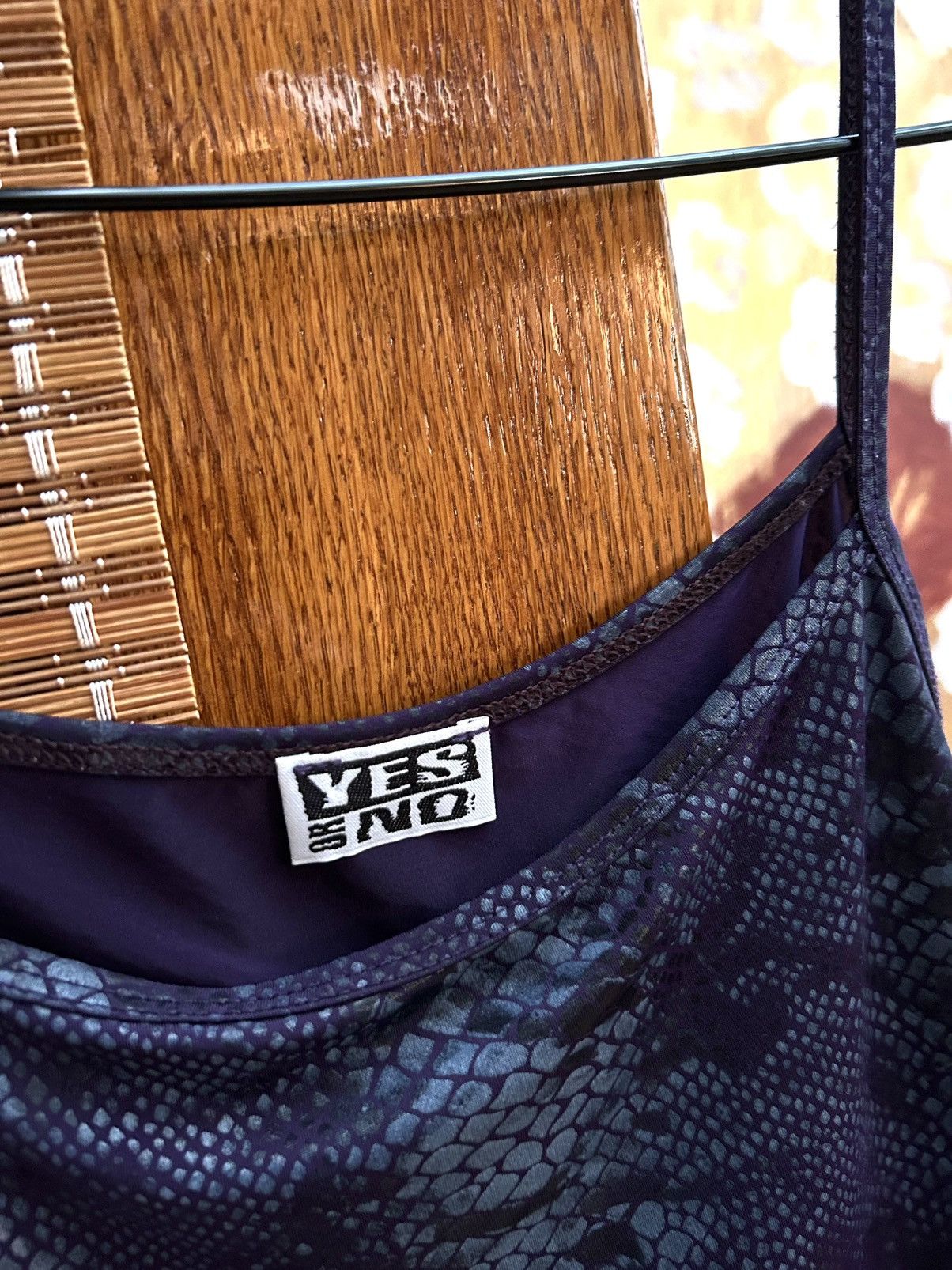 Vintage Y2K Yes Or No Snake Print Camisole Top Spaghetti Straps XS-S Size XS / US 0-2 / IT 36-38 - 6 Thumbnail