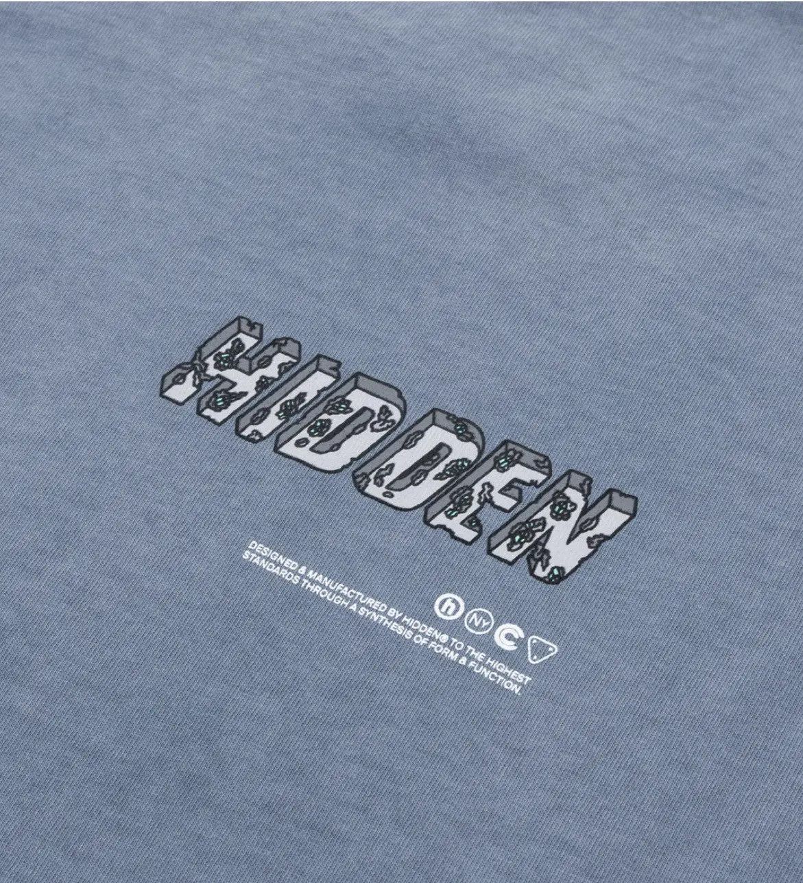 Daniel Arsham × HIDDEN Daniel Arsham x Hidden Eroded H Logo Tee Vintage Wash Blue Size US L / EU 52-54 / 3 - 3 Thumbnail