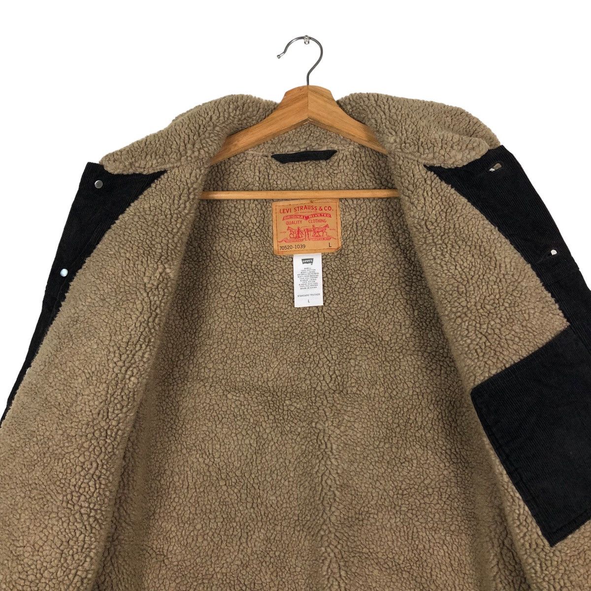 Levi's 🔥Vintage Trucker Corduroy Biker Jacket Levi’s Shearling Fur Size US L / EU 52-54 / 3 - 14 Thumbnail