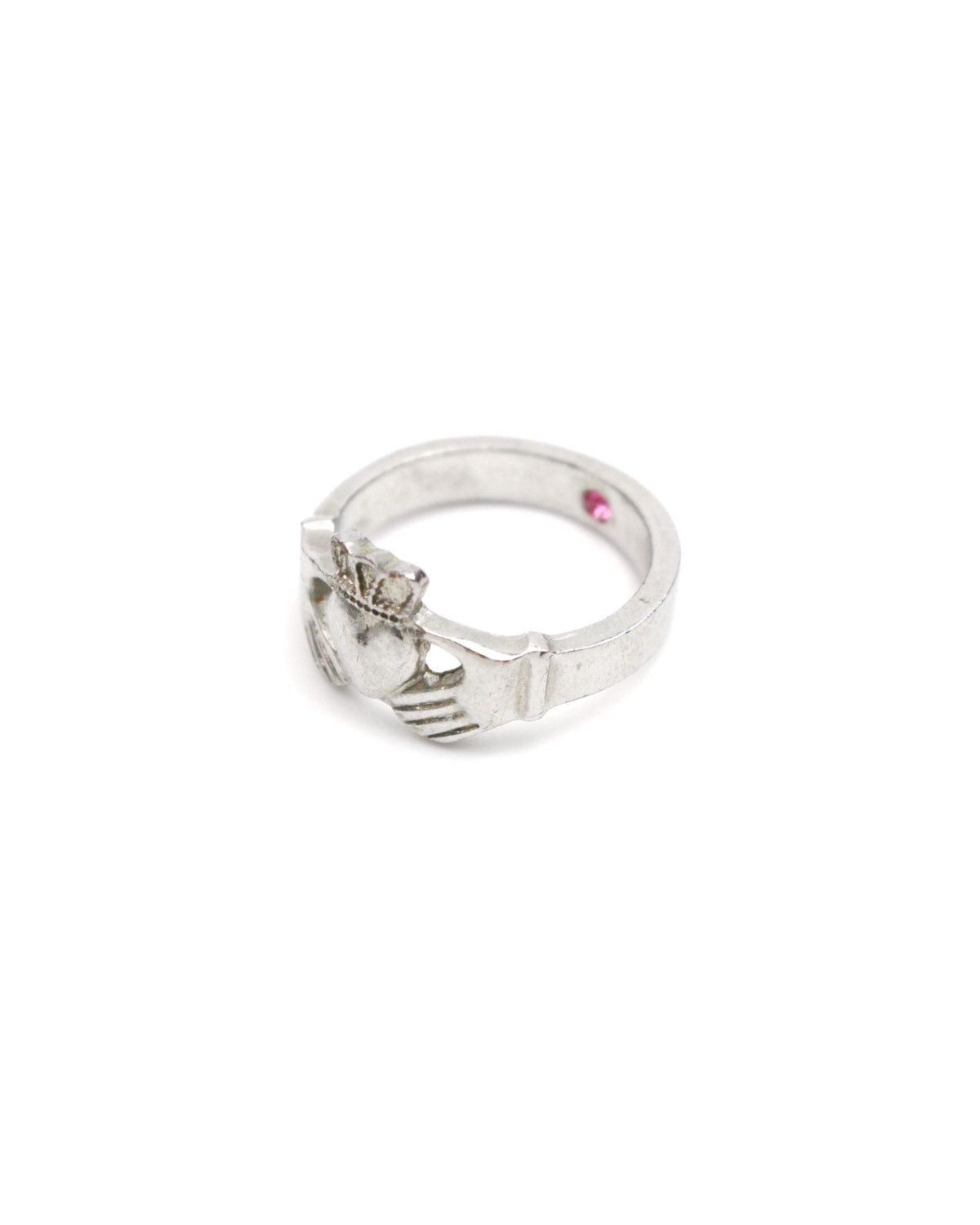 Japanese Brand 2000S JAPANESE MADE HEART-IN-HANDS CROWN RING Size ONE SIZE - 1 Thumbnail