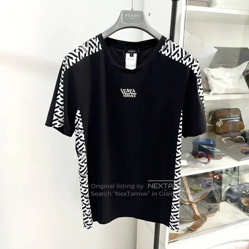 Versace Black Summer Short Sleeve T-Shirt .