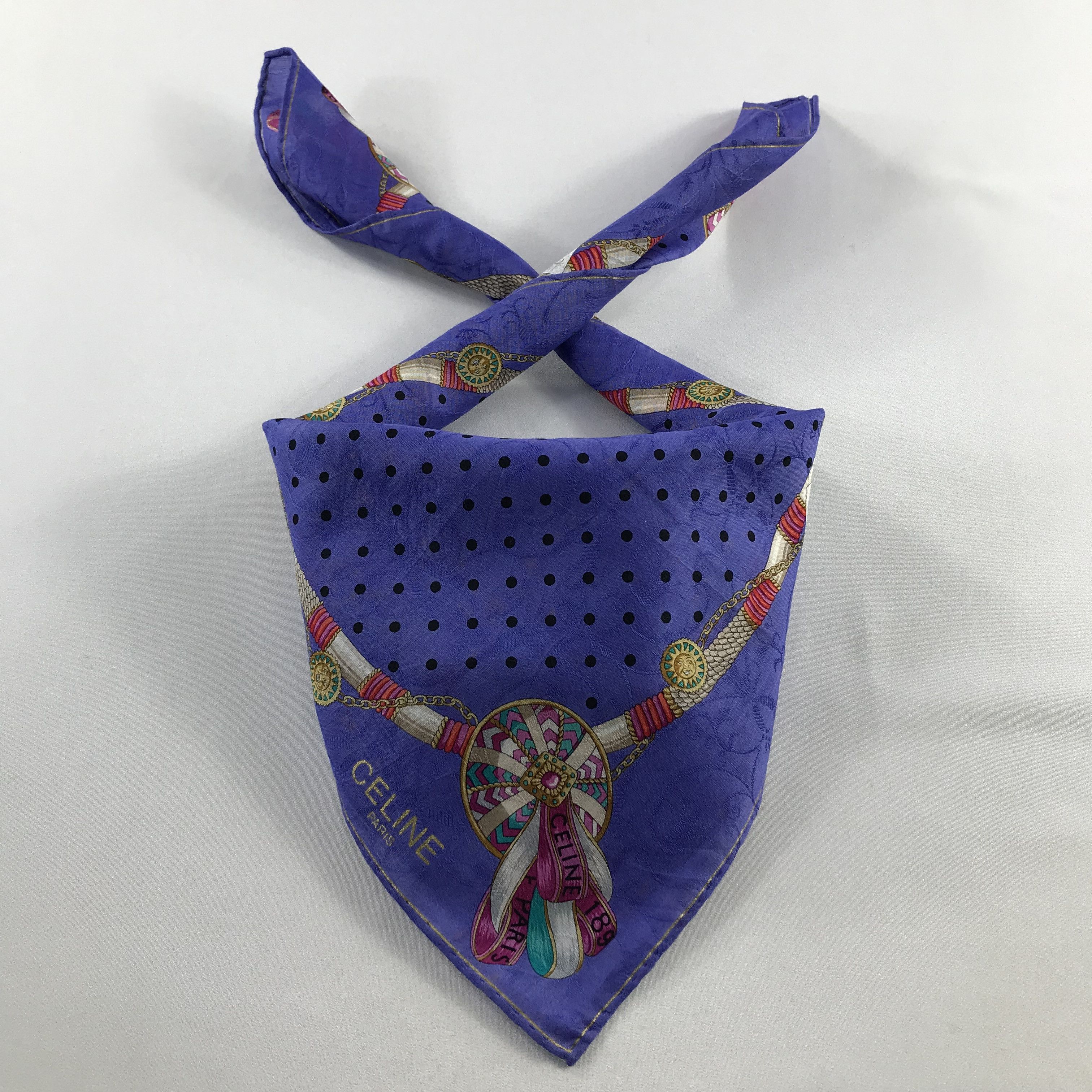 Celine Celine Handkerchief / Bandana / Neckerchief C595 Size ONE SIZE - 2 Thumbnail