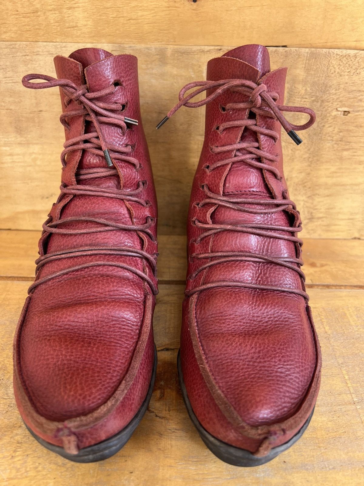 Trippen Trippen Fashion Platform Medival Comfort Leather Red Chunky Size US 7 / IT 37 - 2 Thumbnail