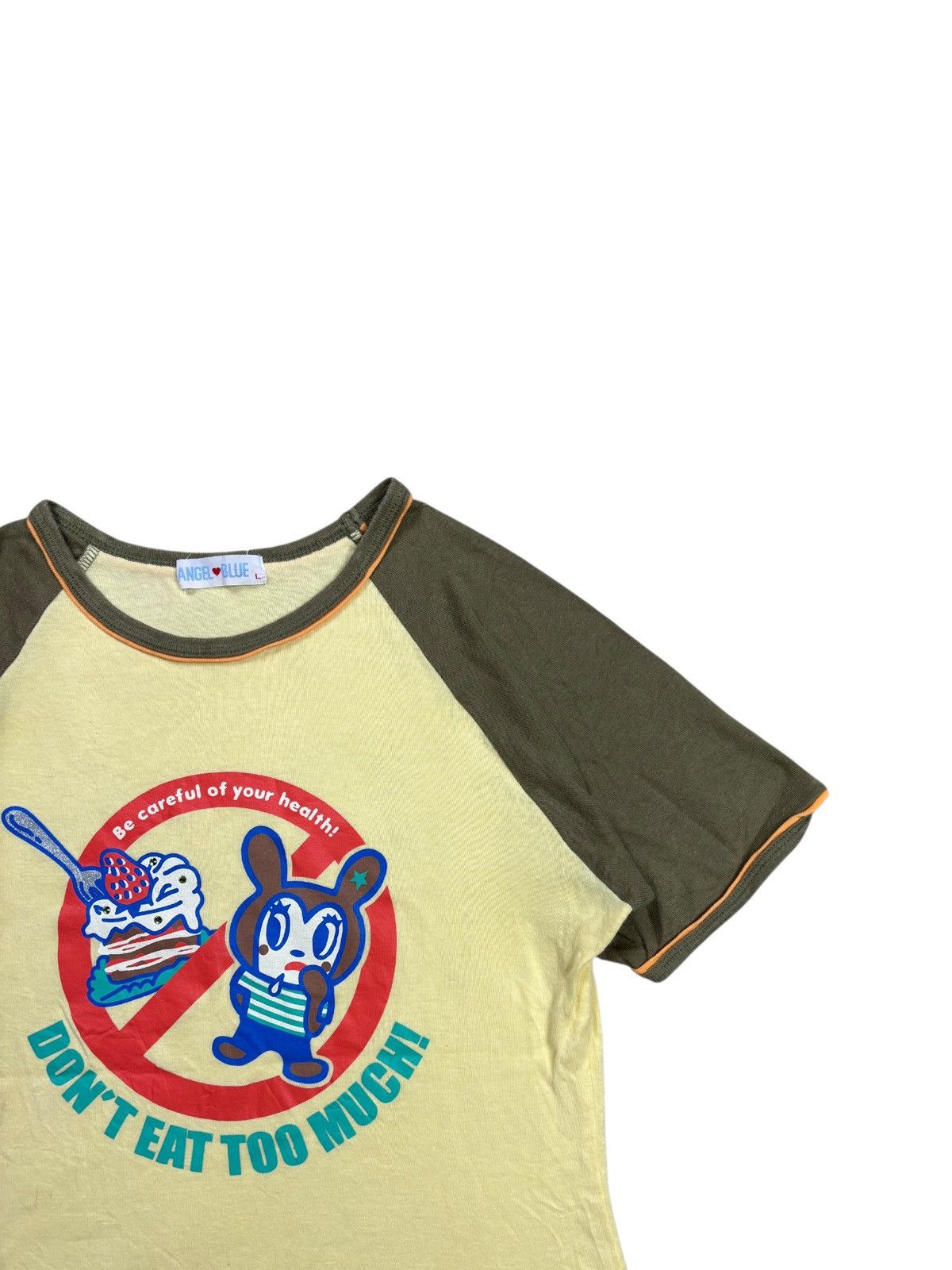 Angel Blue 2000s Angel Blue - Don't Eat Too Much Baby Tee Size M / US 6-8 / IT 42-44 - 4 Thumbnail