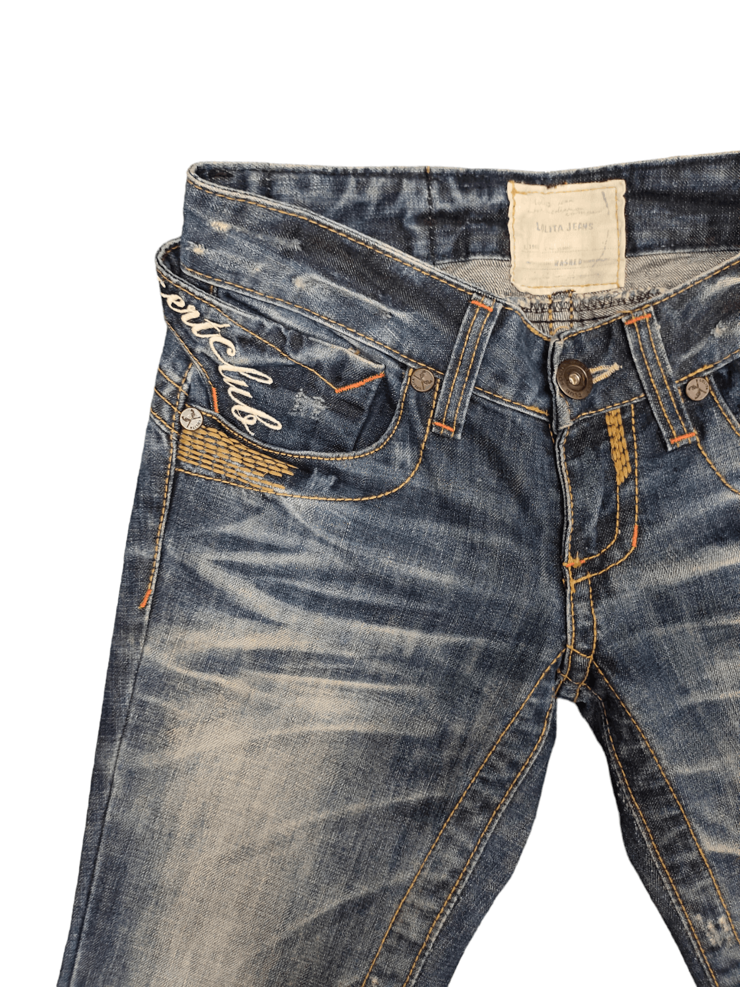 If Six Was Nine Flare Jeans Lolita Clawmark Distressed Denim Boot Cut Size US 27 - 19 Thumbnail