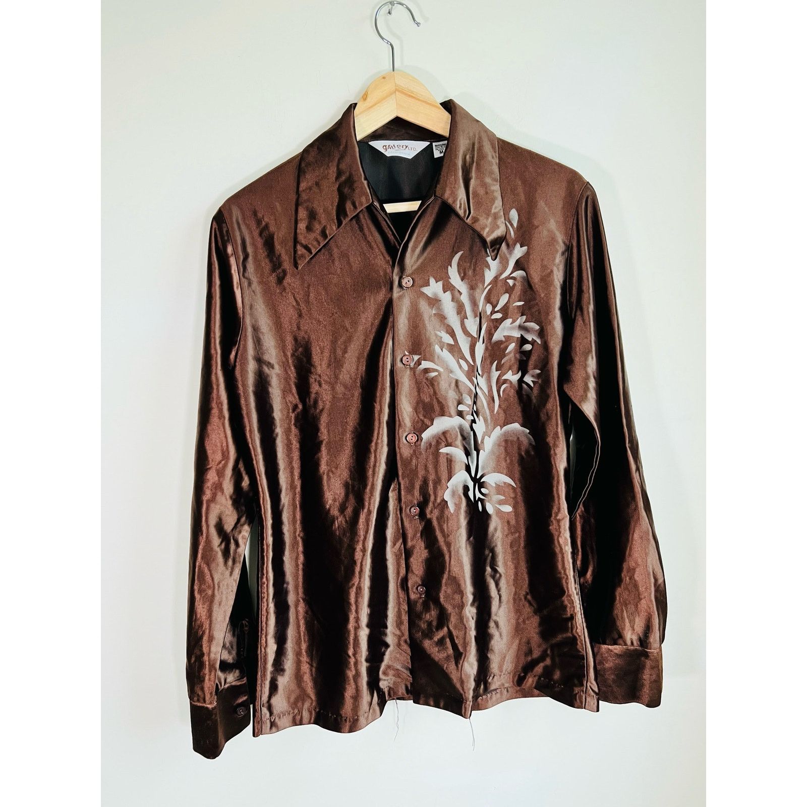 Vintage RARE 70s Vintage Cowboy Shirt Brown Medium Size US M / EU 48-50 / 2 - 8 Thumbnail