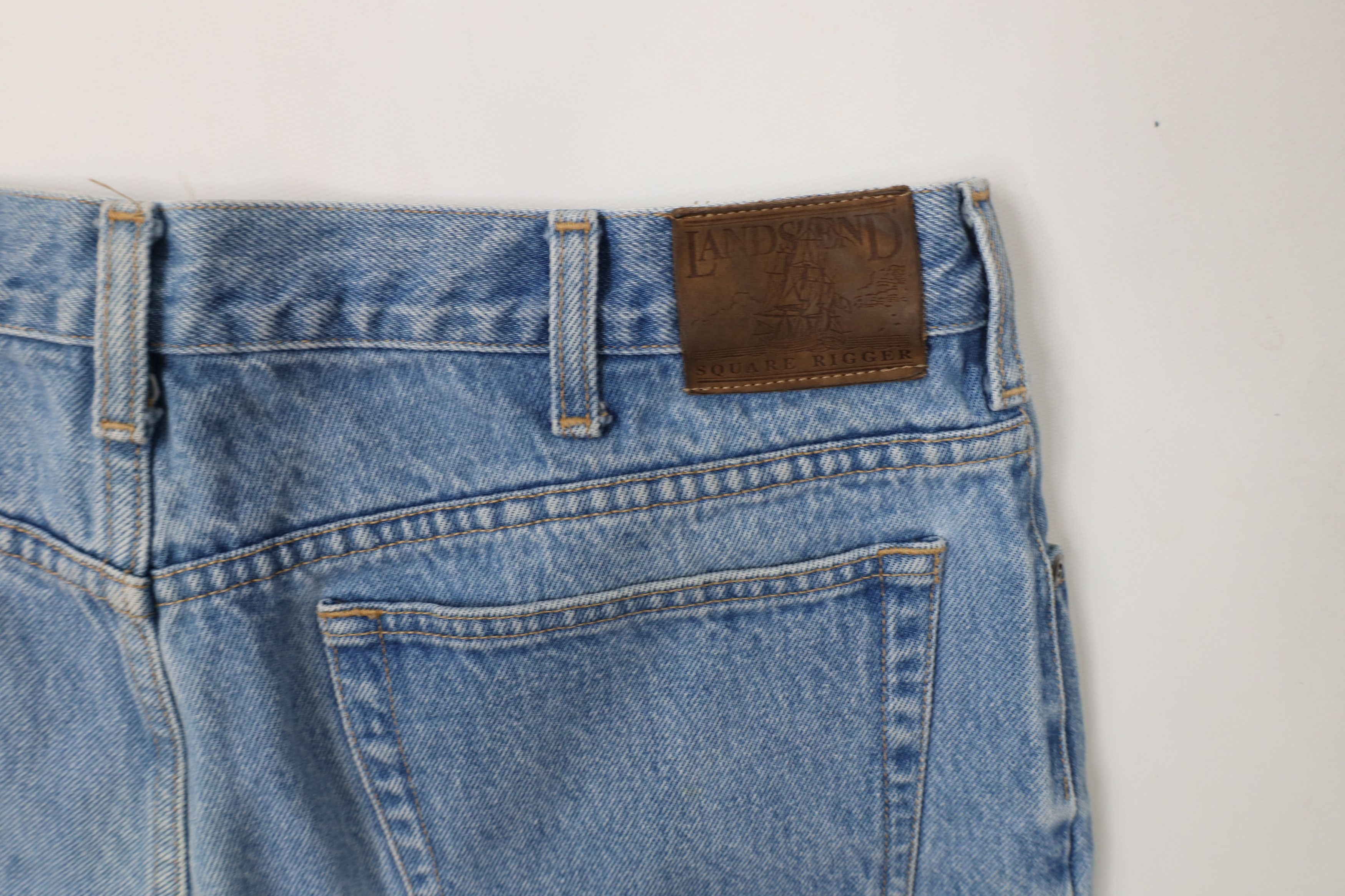 Lands' End × Vintage Vintage 90s Lands End Relaxed Tapered Leg Denim Jeans Blue Size US 36 / EU 52 - 13 Thumbnail