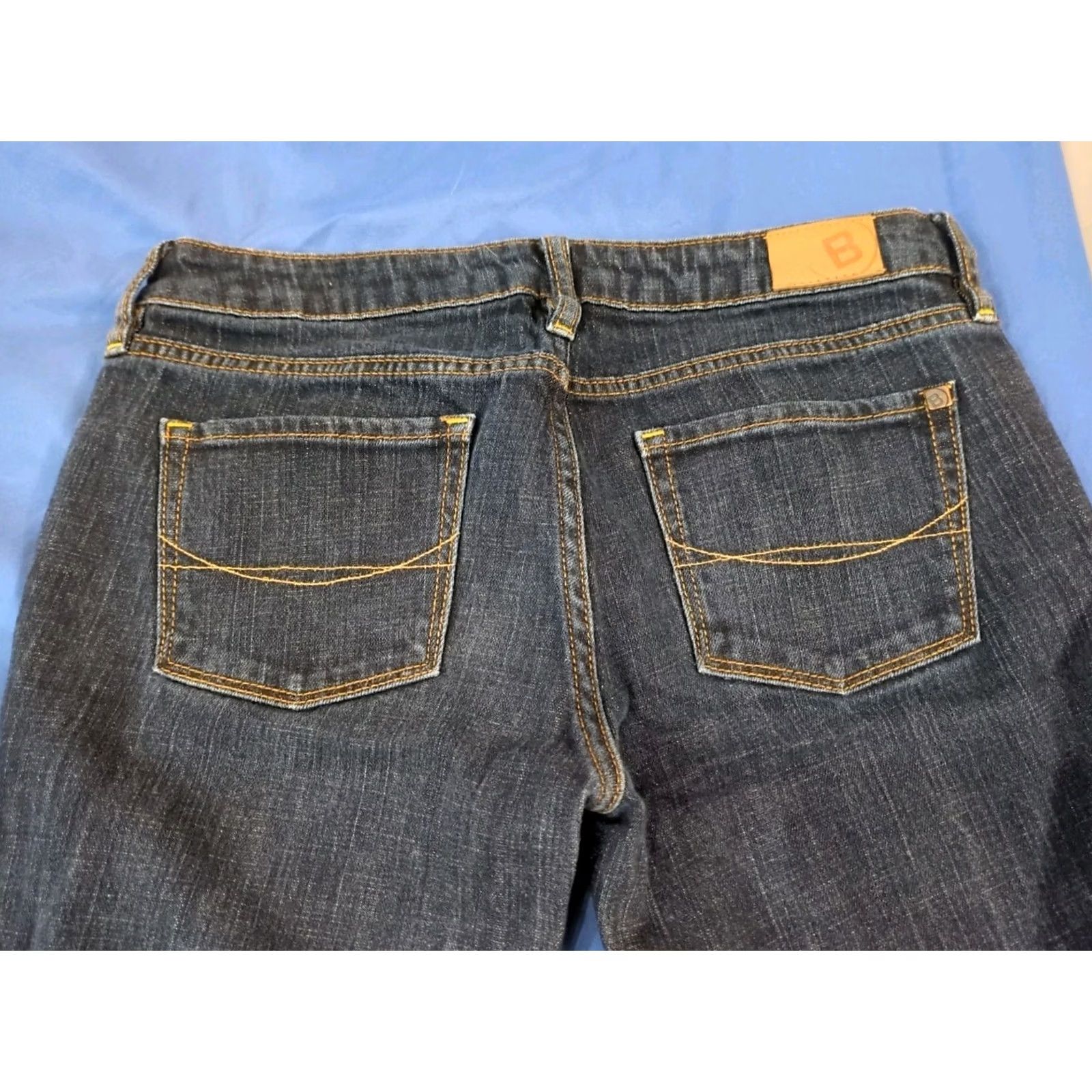 Vintage Bullhead Newport Skinny Flare Jeans 7R Dark Denim Stretch Low Rise Women's Jeans All Day Slim Length Full Length Blue Regular 7R Vintage No Size 28" / US 6 / IT 42 - 3 Thumbnail