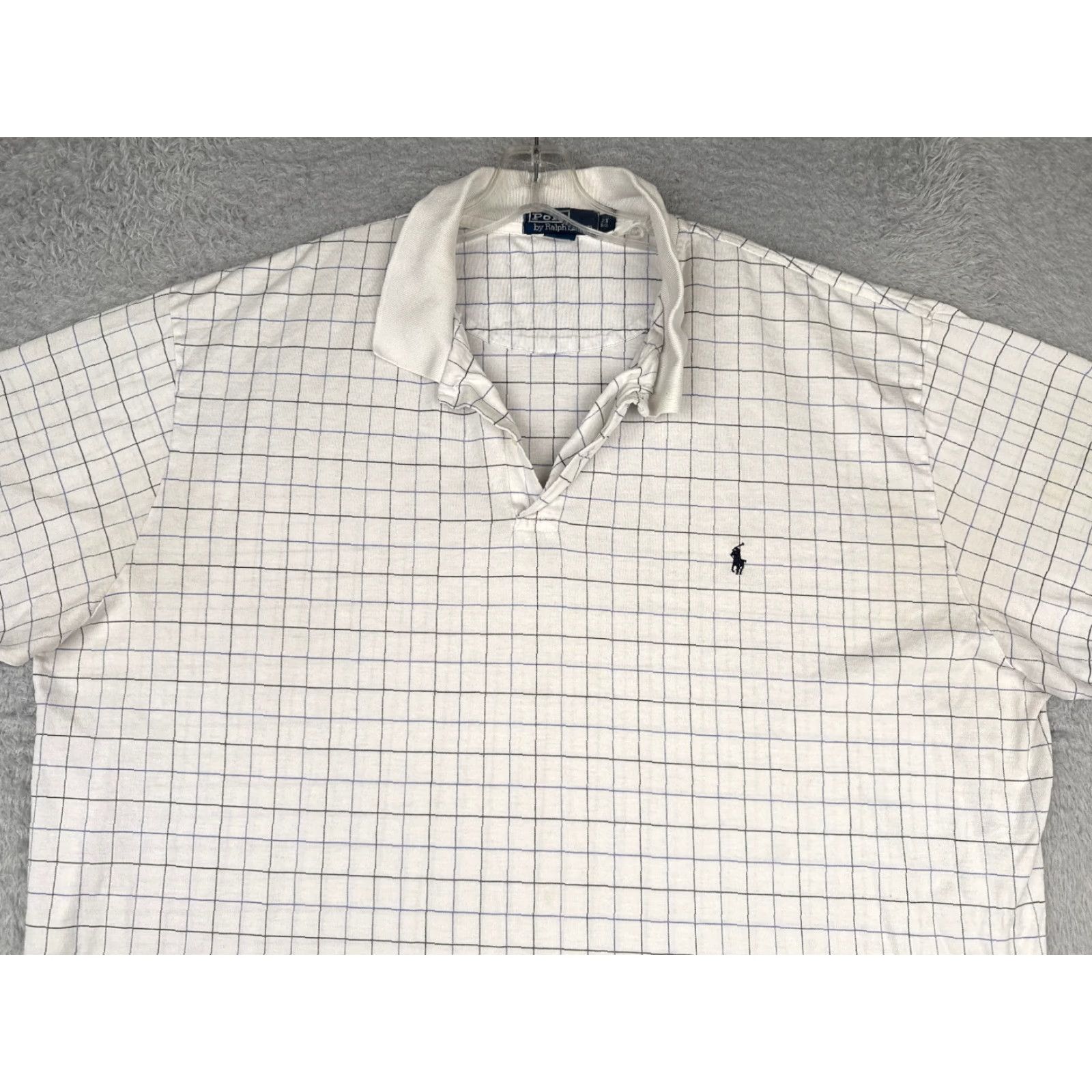 Ralph Lauren Ralph Lauren Shirt Adult 2XL White Check 100% Cotton Short Sleve Polo Size US XXL / EU 58 / 5 - 4 Thumbnail