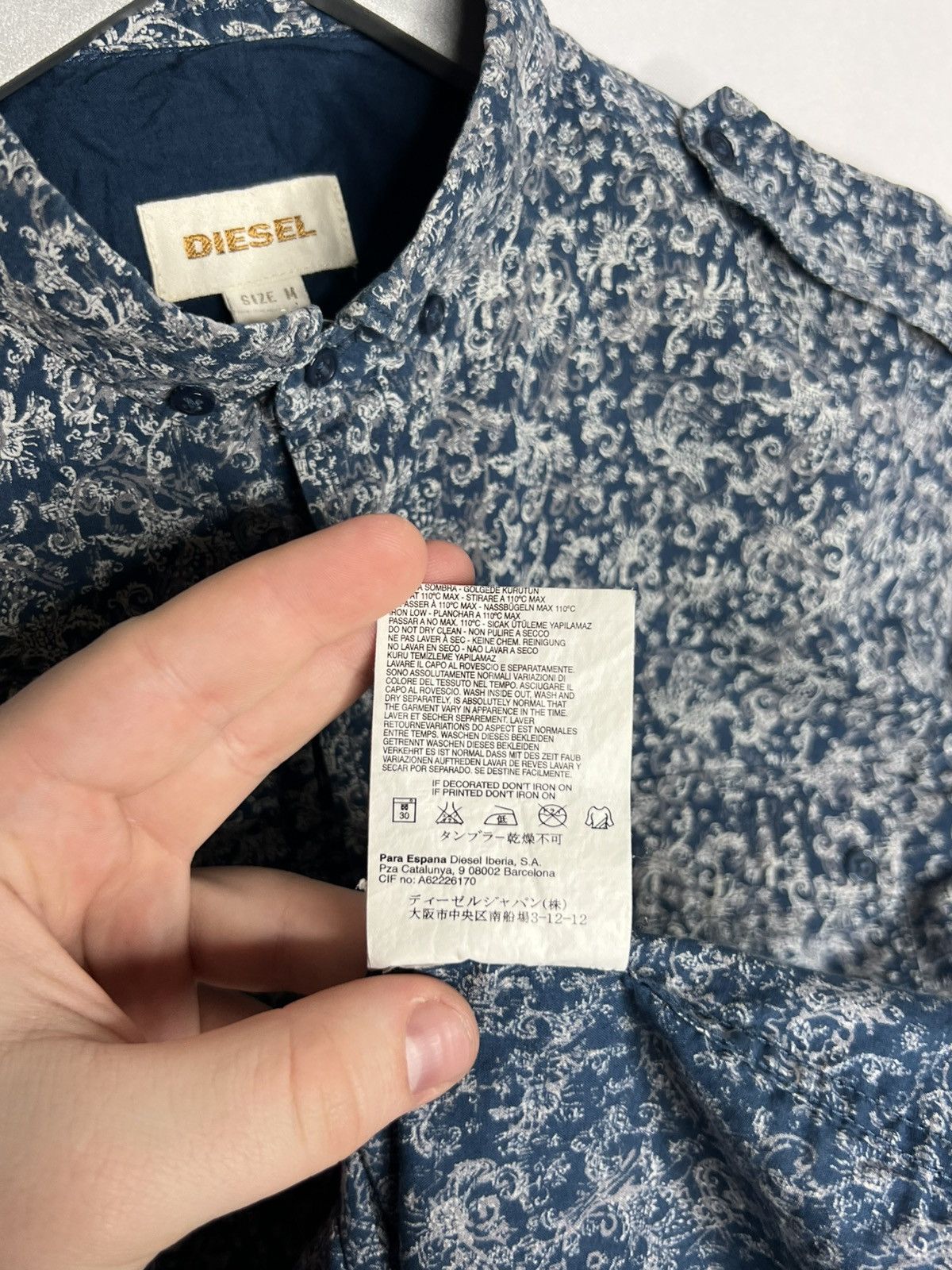 Diesel Diesel Overprinted Long Sleeve Shirt Rare Size US M / EU 48-50 / 2 - 12 Thumbnail