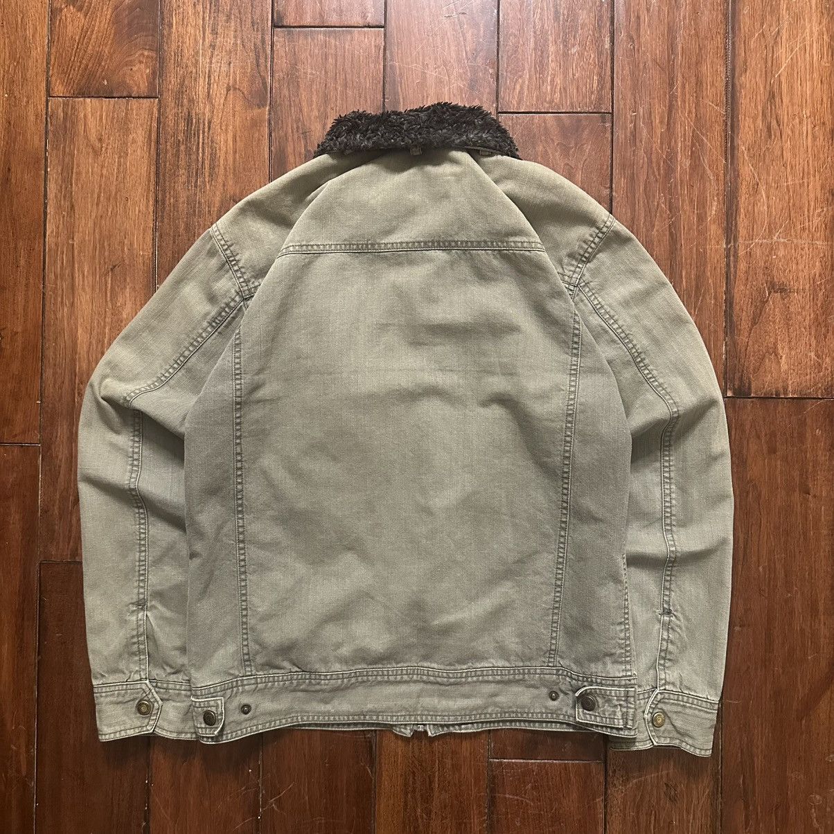 Japanese Brand × Vintage vintage jungle storm green fur lined hood jacket Size US S / EU 44-46 / 1 - 6 Thumbnail