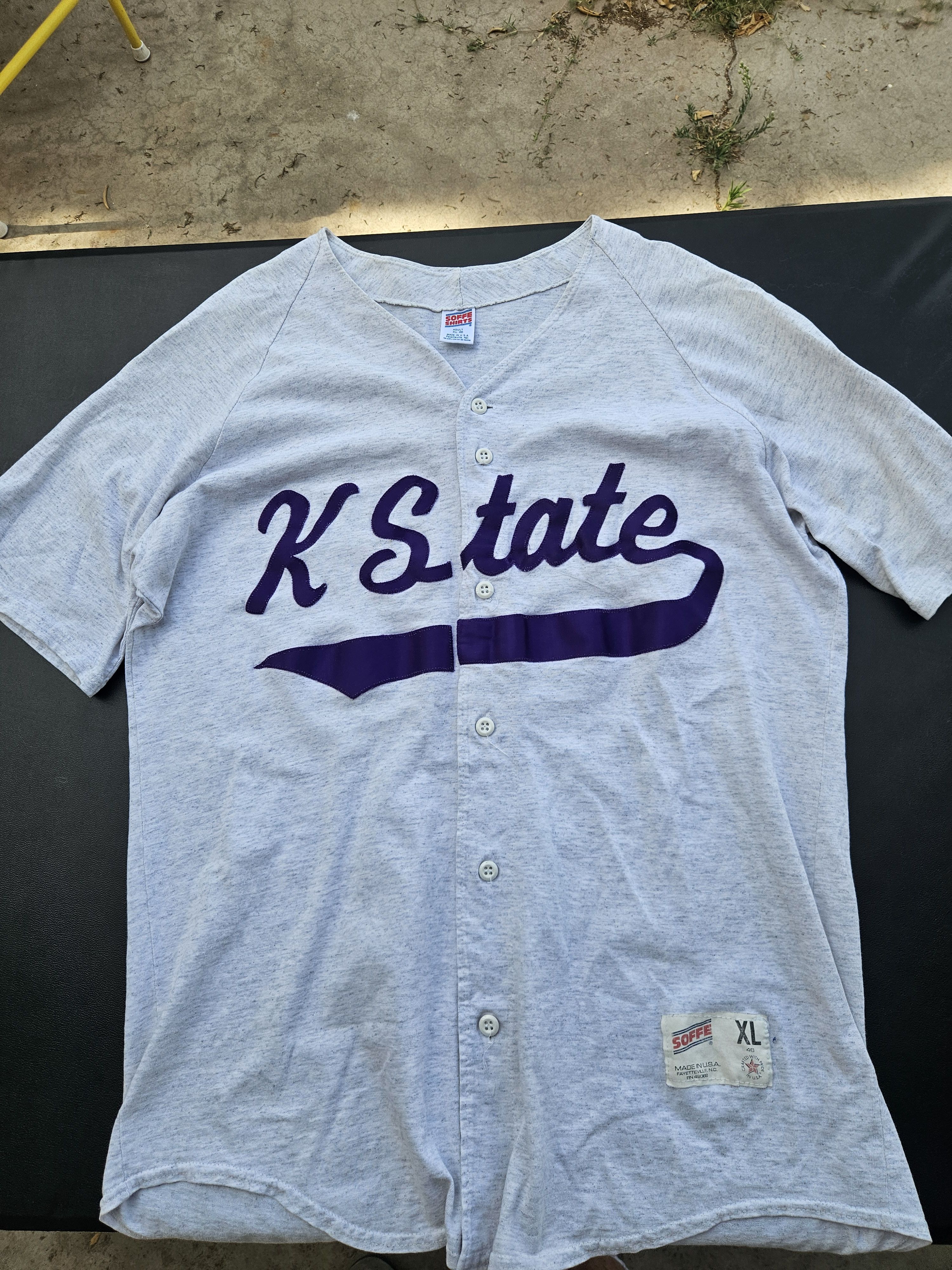 Soffe Kansas State Wildcats Vintage Soffe Baseball Jersey Size US XL / EU 56 / 4 - 1 Thumbnail