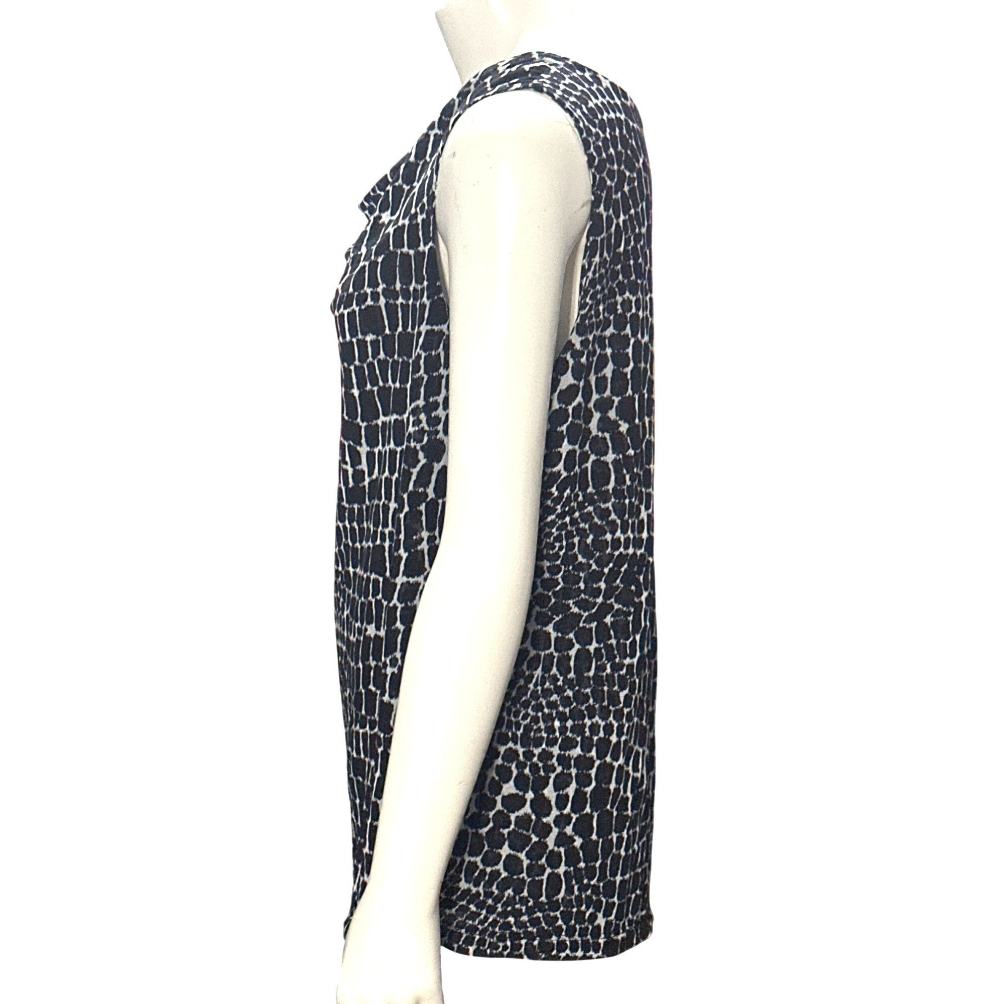 Other 212 Collection Large Black White Snake Print Cowl Neck Blous Size L / US 10 / IT 46 - 4 Thumbnail