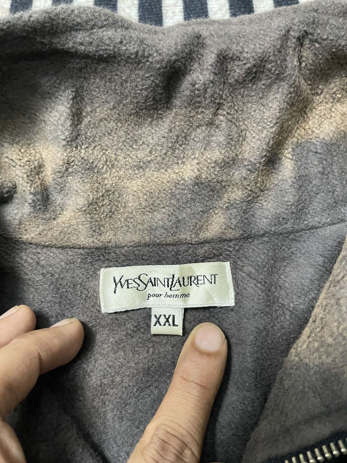 Yves Saint Laurent 90s YVES SAINT LAURENT POUR HOMME BIG LOGO JACKET RARE Size US XXL / EU 58 / 5 - 13 Thumbnail