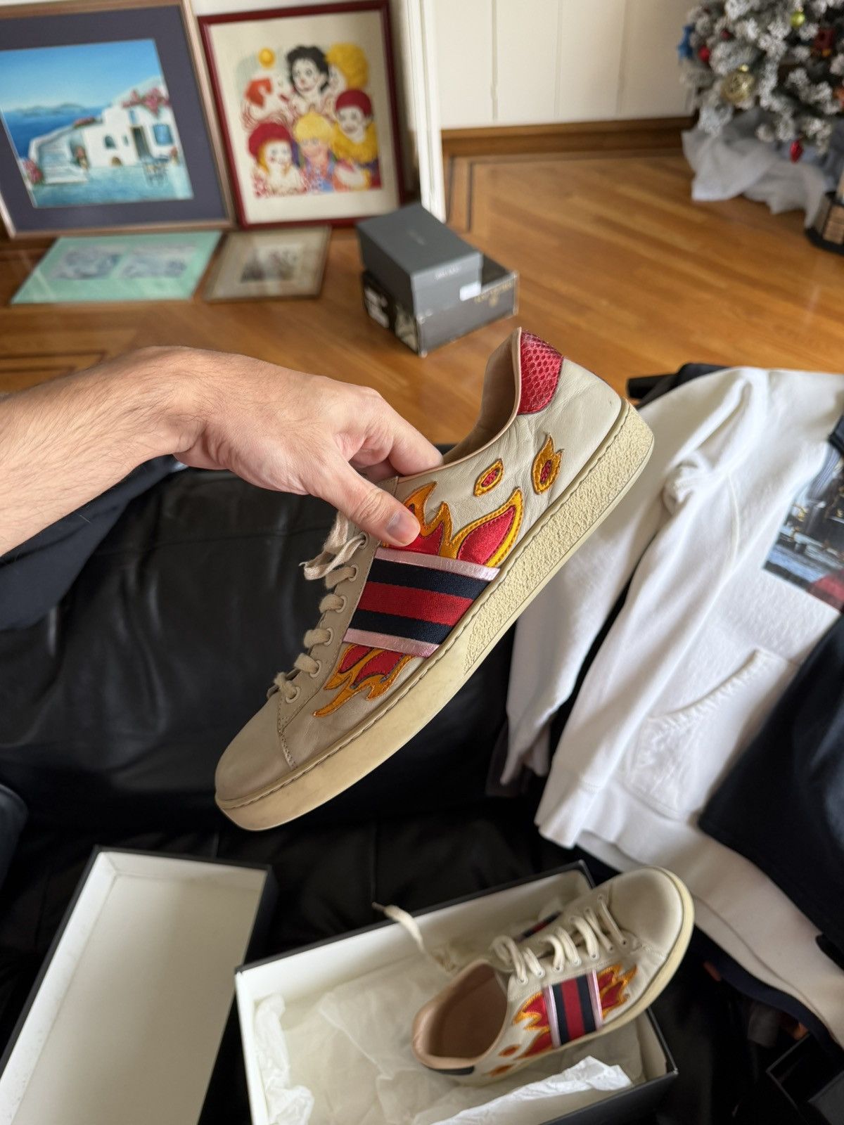 Gucci Gucci Ace Flames Size US 10 / EU 43 - 5 Thumbnail