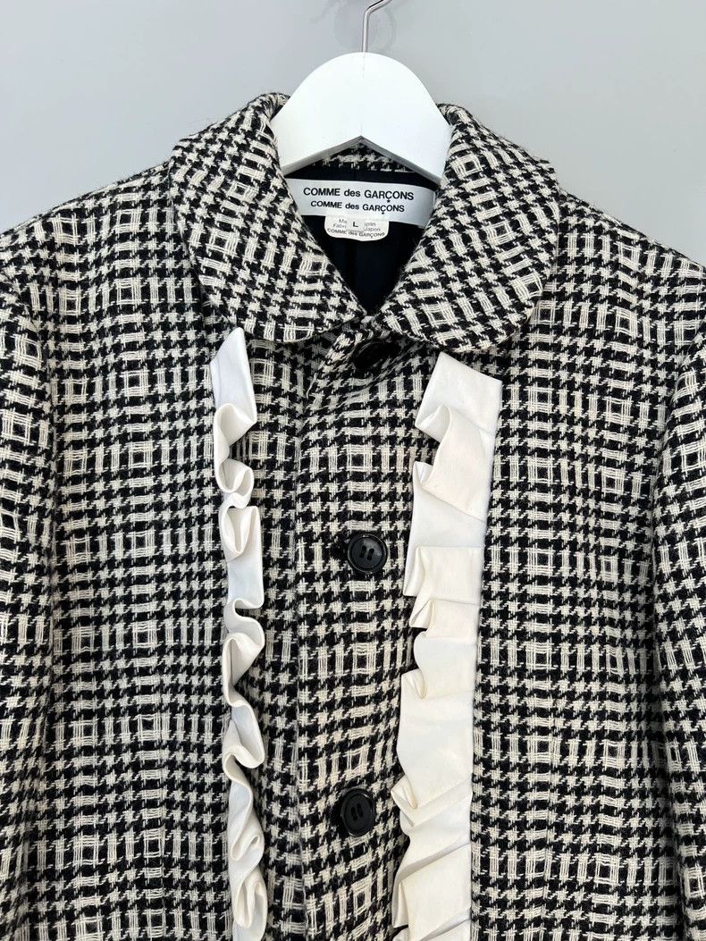 Comme Des Garcons Plaid Lace Blazer Blazers