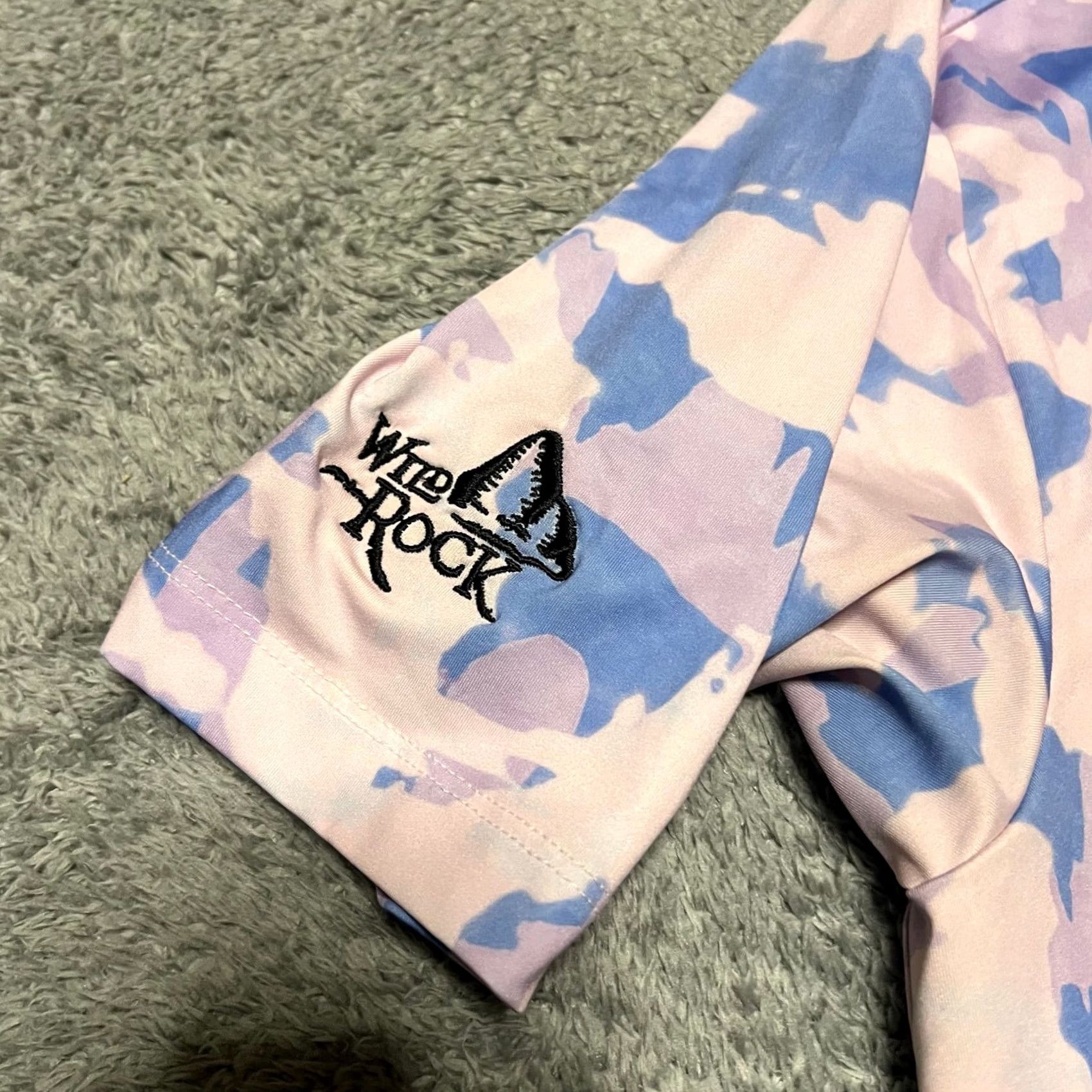 Vintage Bad Birdie Polo Golf Shirt Mens Large Pink Blue Camo All Over Print Performance Size US L / EU 52-54 / 3 - 3 Thumbnail
