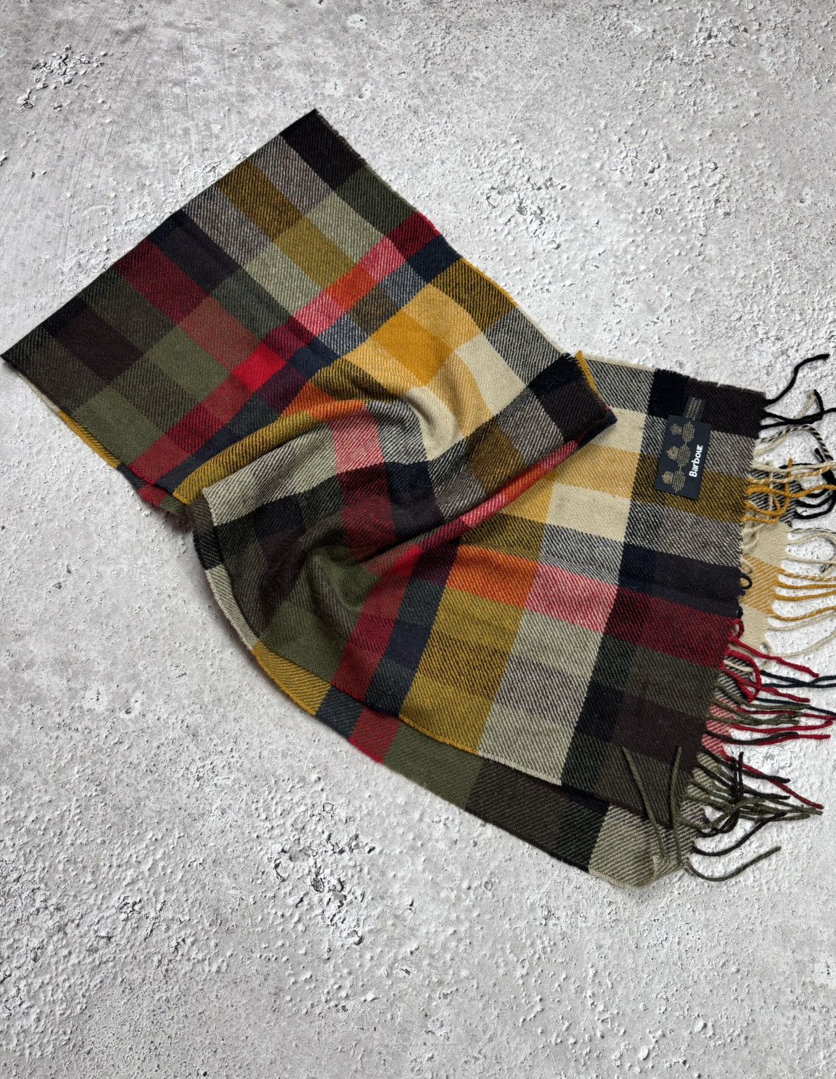 Barbour Barbour Lambswool Cashmere Tartan Plaid Scarf 170x40 cm UK Size ONE SIZE - 11 Thumbnail