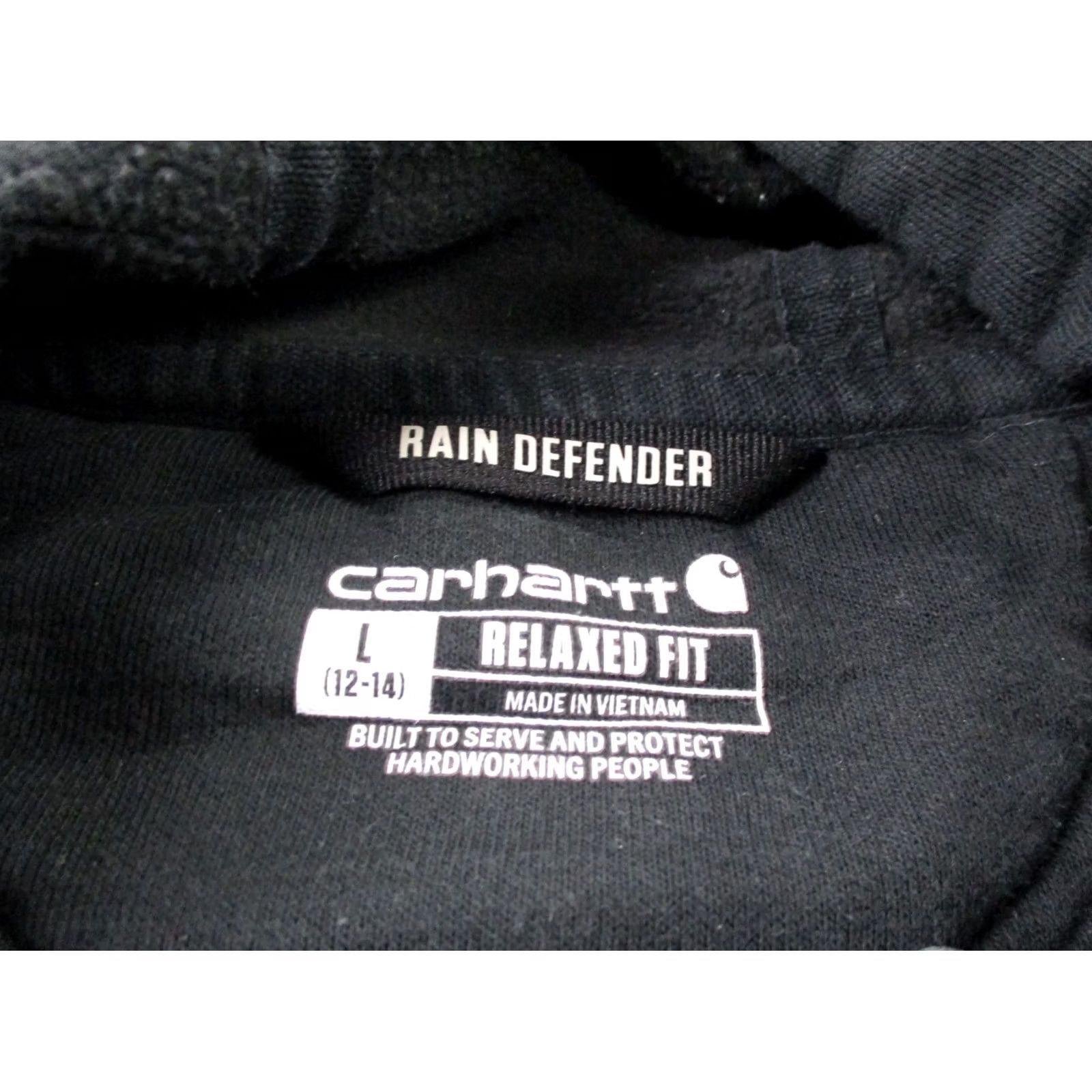 Carhartt VINTAGE Carhartt Shirt Womens L Black Hoodie Sweatshirt Women Pullover Relaxed Rain Defender Size L / US 10 / IT 46 - 6 Thumbnail
