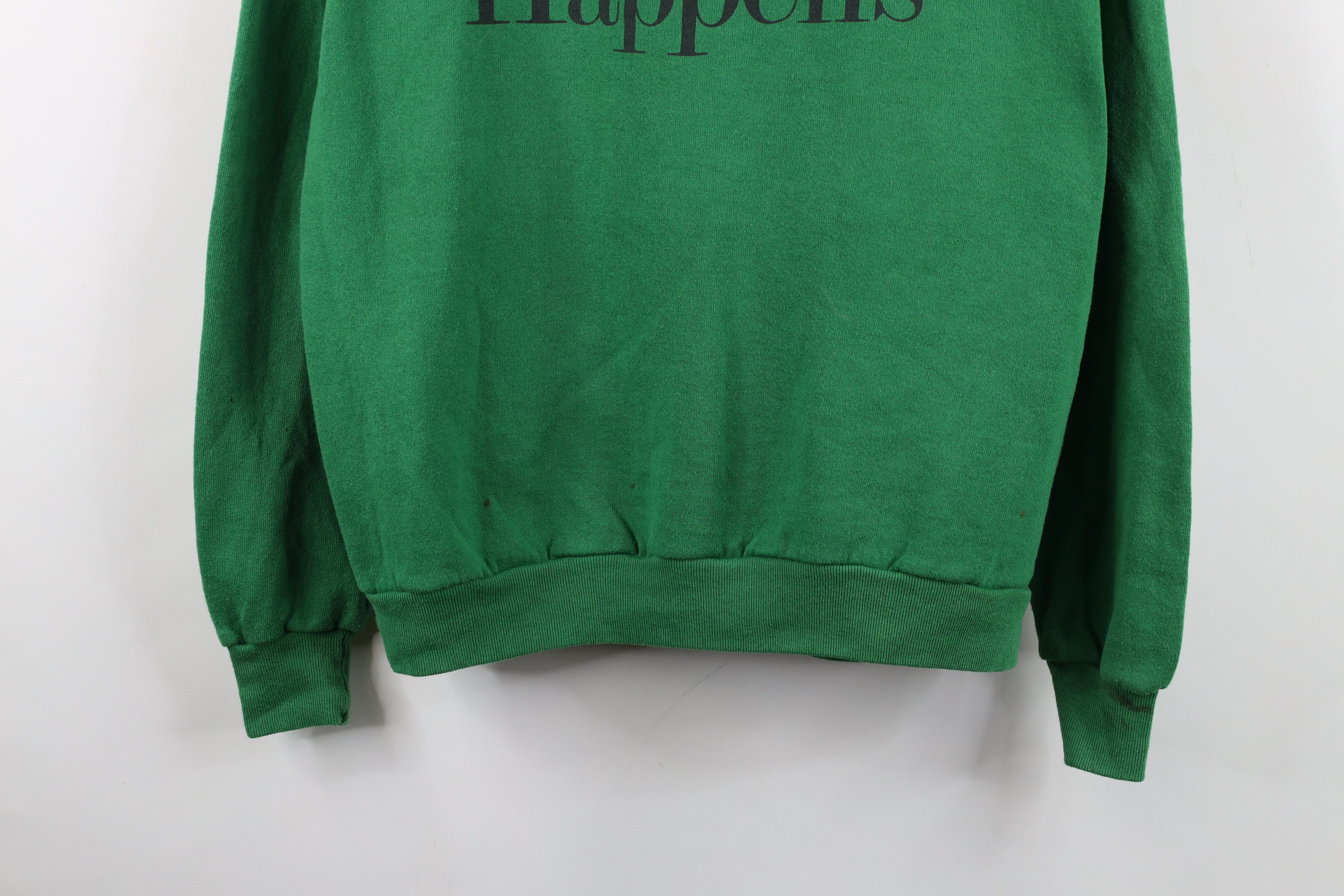 Vintage Vintage 90s Streetwear Sh*t Happens Crewneck Sweatshirt USA Size US XL / EU 56 / 4 - 3 Thumbnail