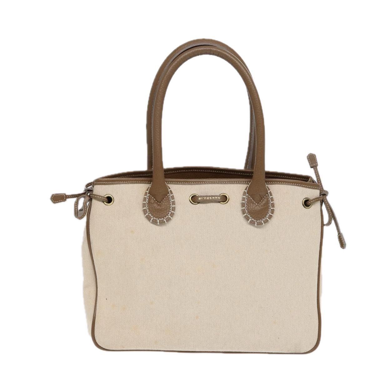 Burberry Beige Canvas Handbag (Pre-Owned) Size ONE SIZE - 1 Thumbnail