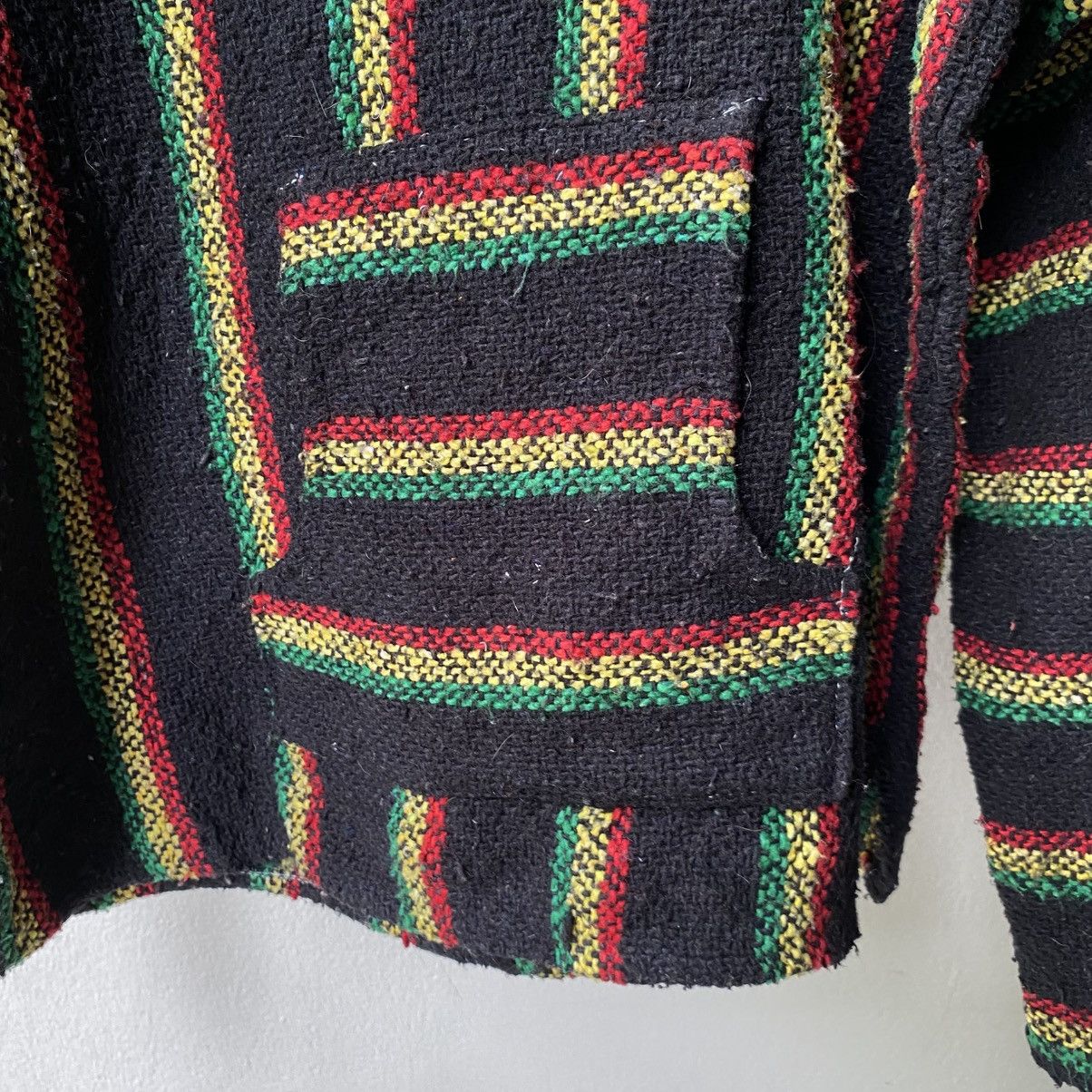 Vintage Black Rasta Striped Baja Hoodie with Drawstring Size US M / EU 48-50 / 2 - 5 Thumbnail