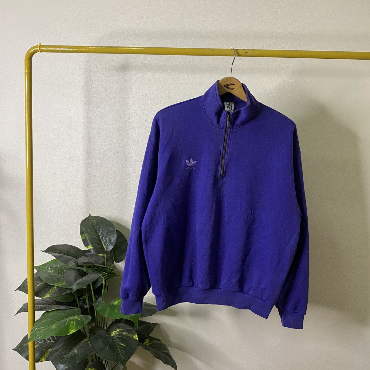 Adidas Vintage 1990s Adidas Descente Half Zipper Sweatshirt Size US XL / EU 56 / 4 - 1 Thumbnail
