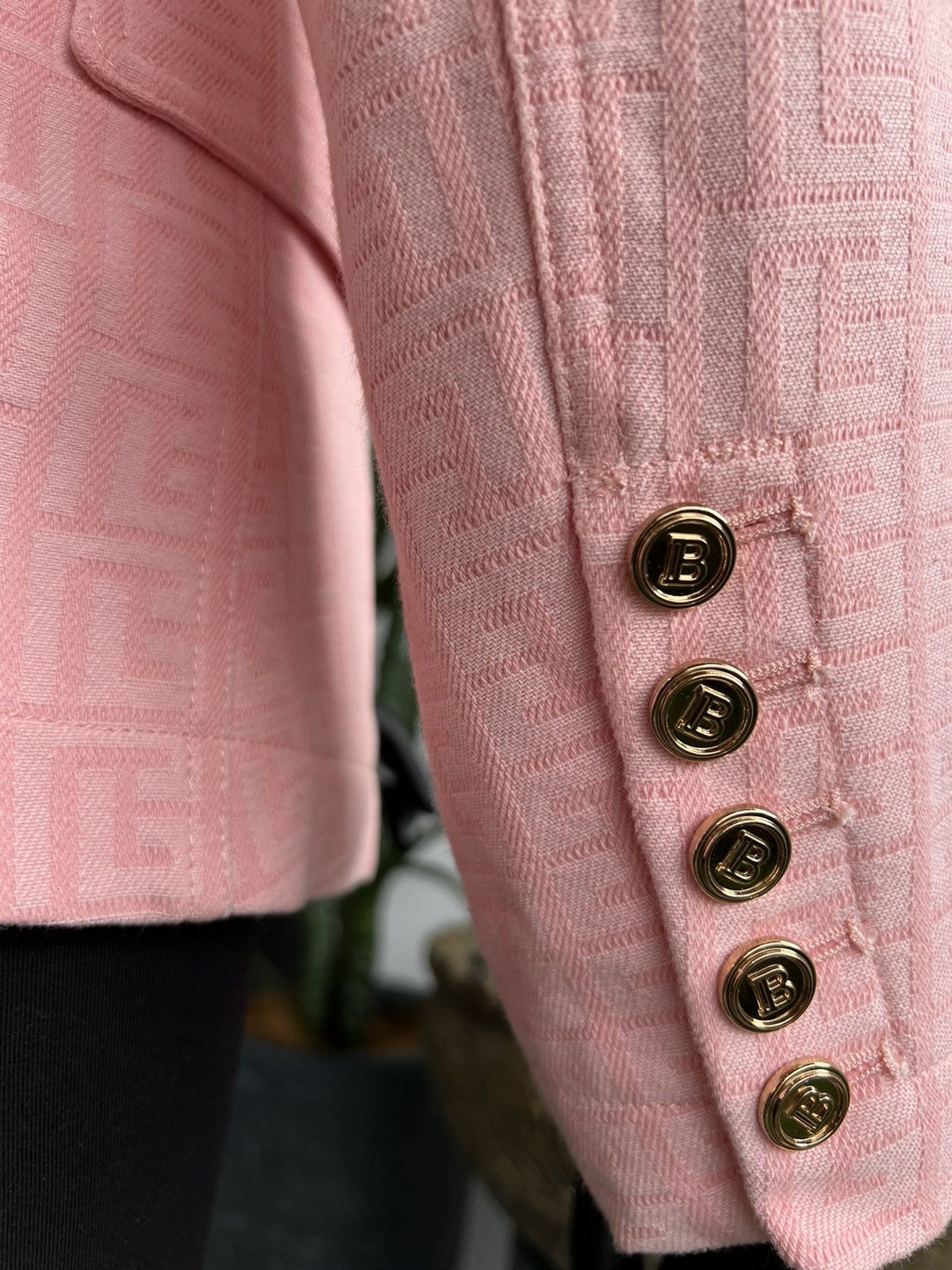 Other Quality Cotton Textured Jacquard Button Decoration Long Sleeve Slim Fit Casual Commuter Women's Blazer Size L / US 10 / IT 46 - 5 Thumbnail