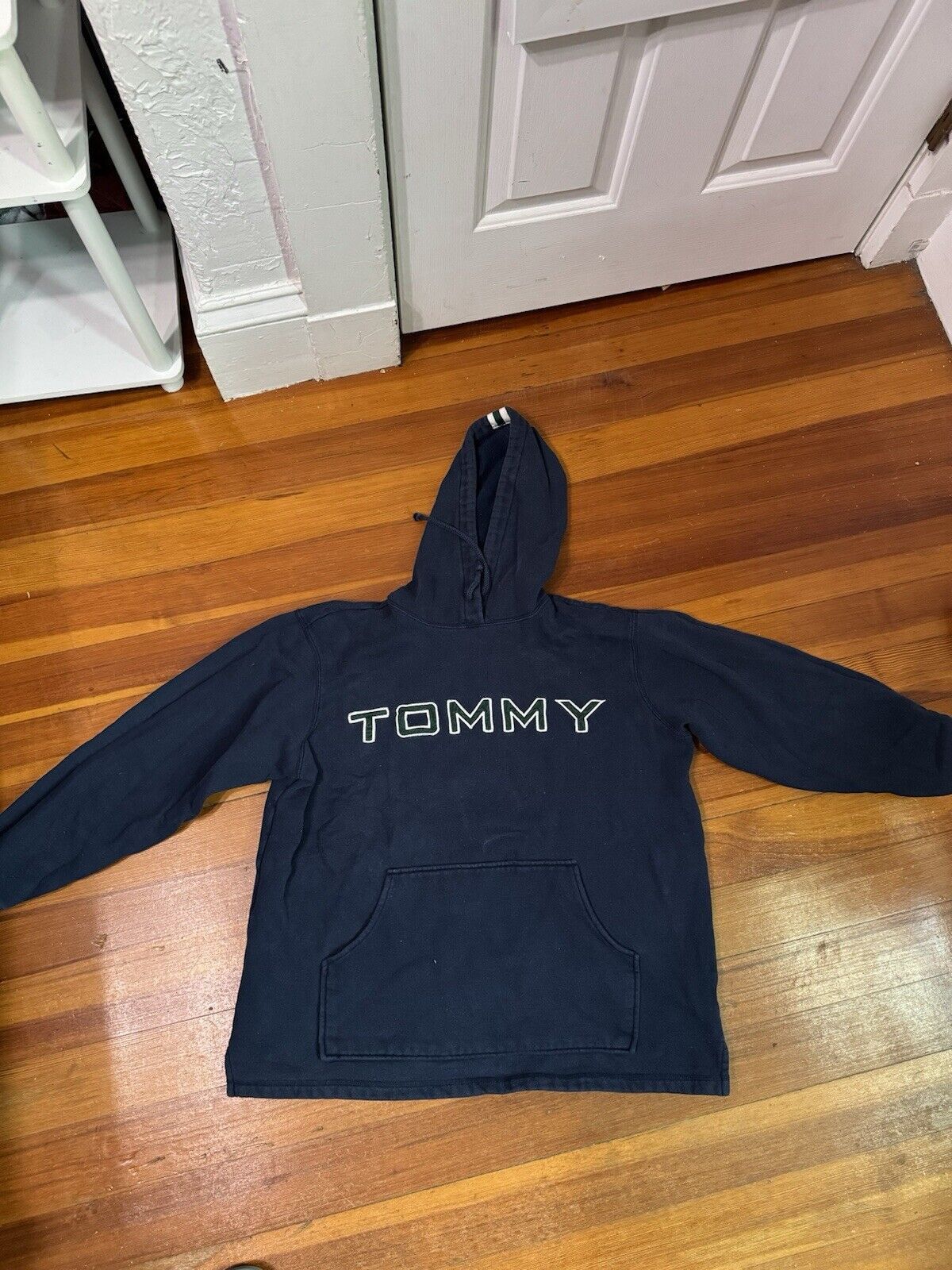 Tommy Hilfiger × Tommy Jeans Tommy Hilfiger Hoodie Navy Blue Green Large Vintage Size US L / EU 52-54 / 3 - 2 Thumbnail